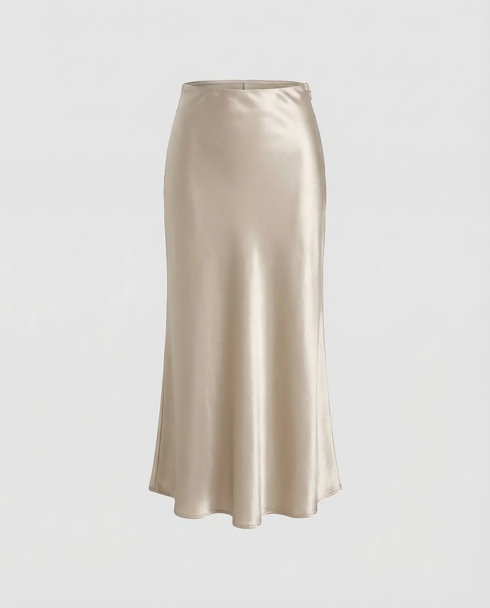 Damen Satin Midirock Trompetensaum - Image 5