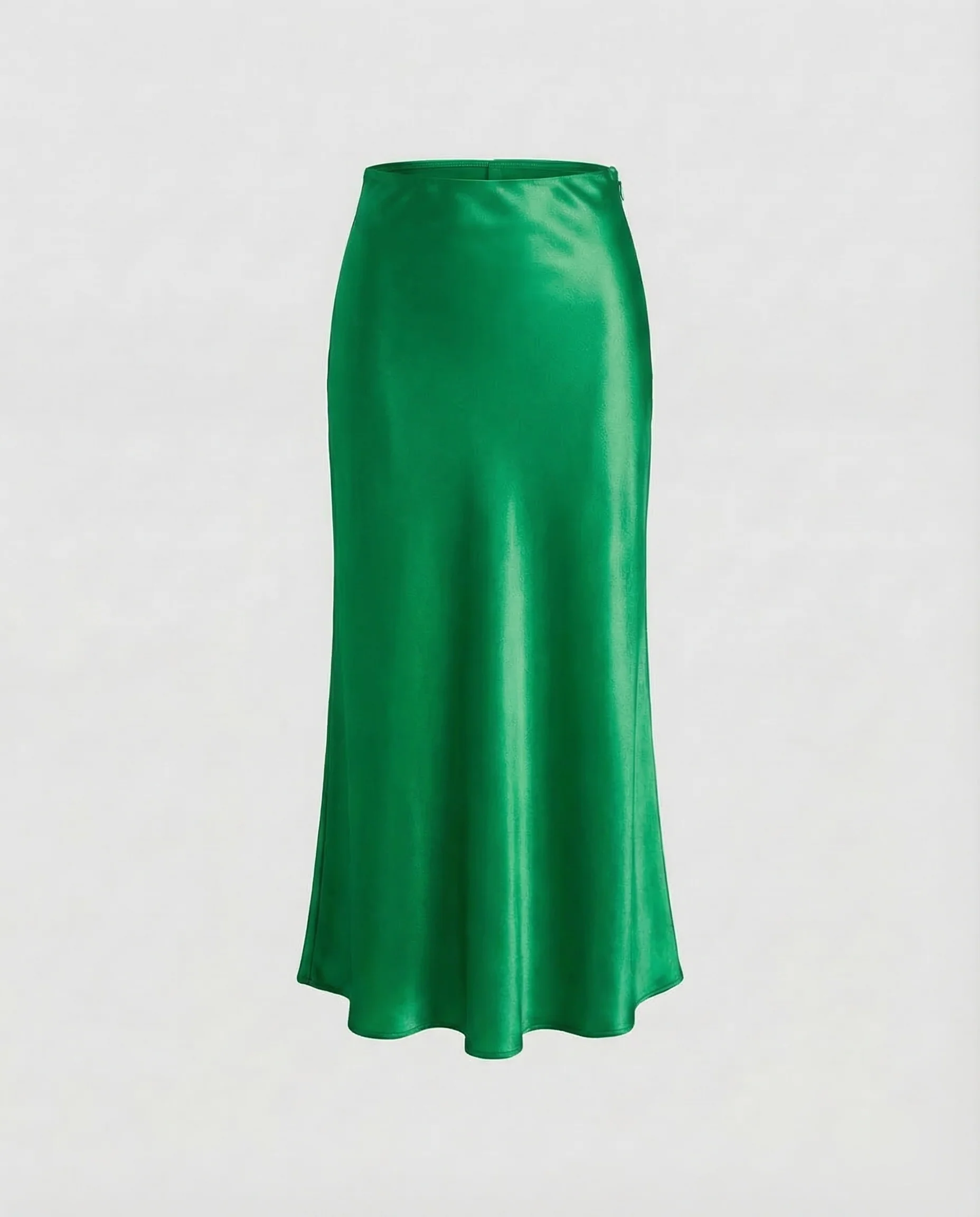 Damen Satin Midirock Trompetensaum - Image 6