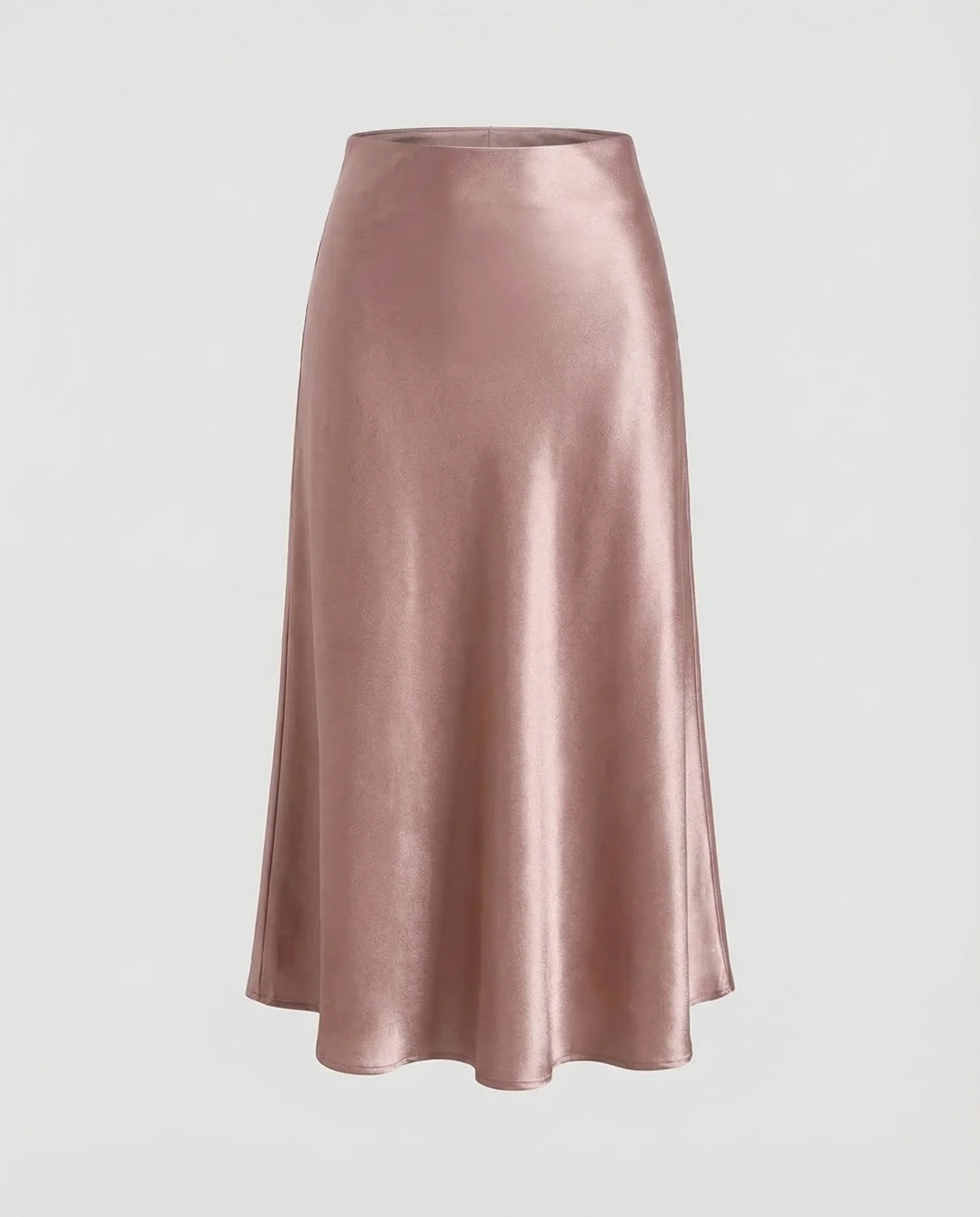 Damen Satin Midirock Schrägschnitt - Image 4