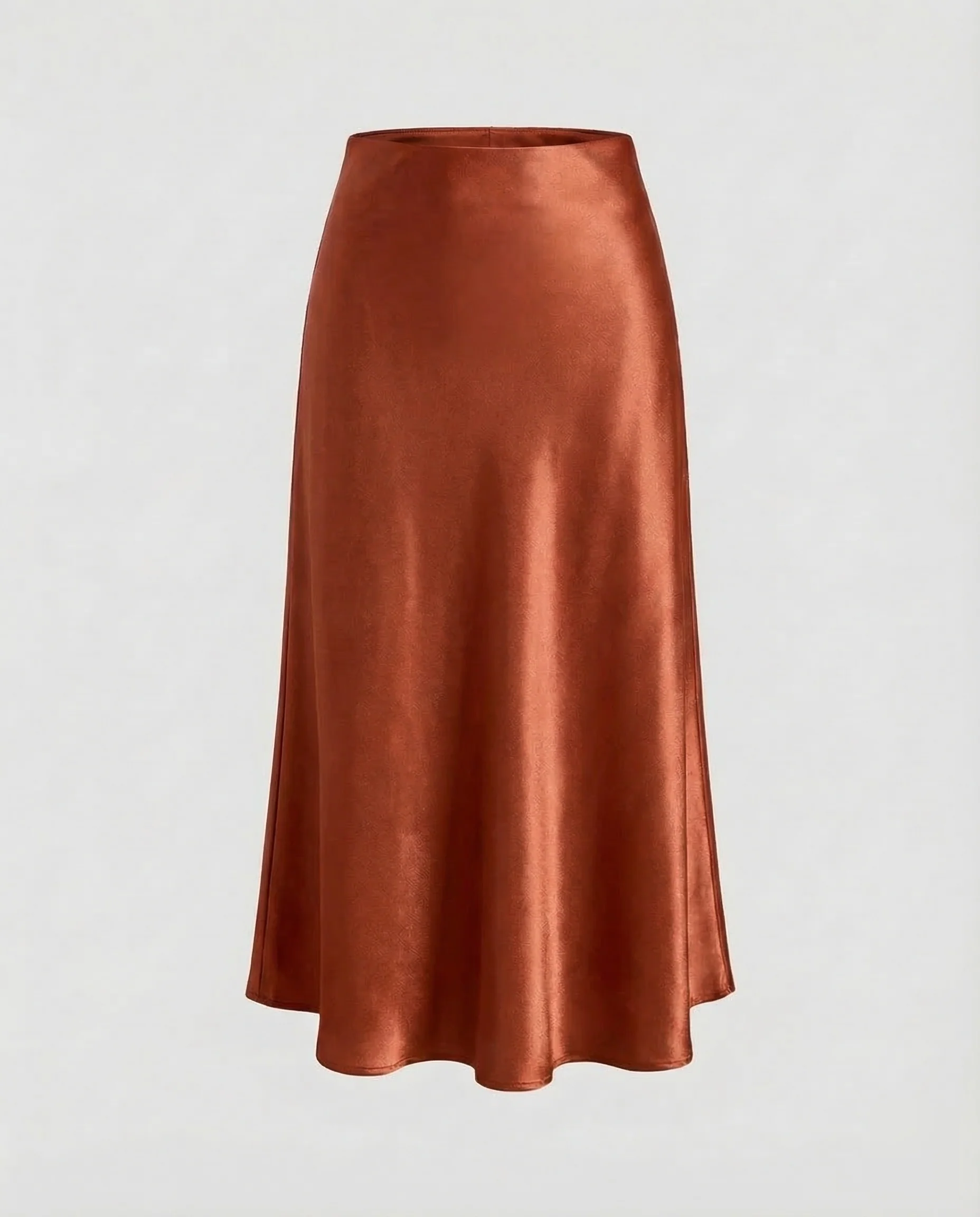 Damen Satin Midirock Schrägschnitt - Image 5