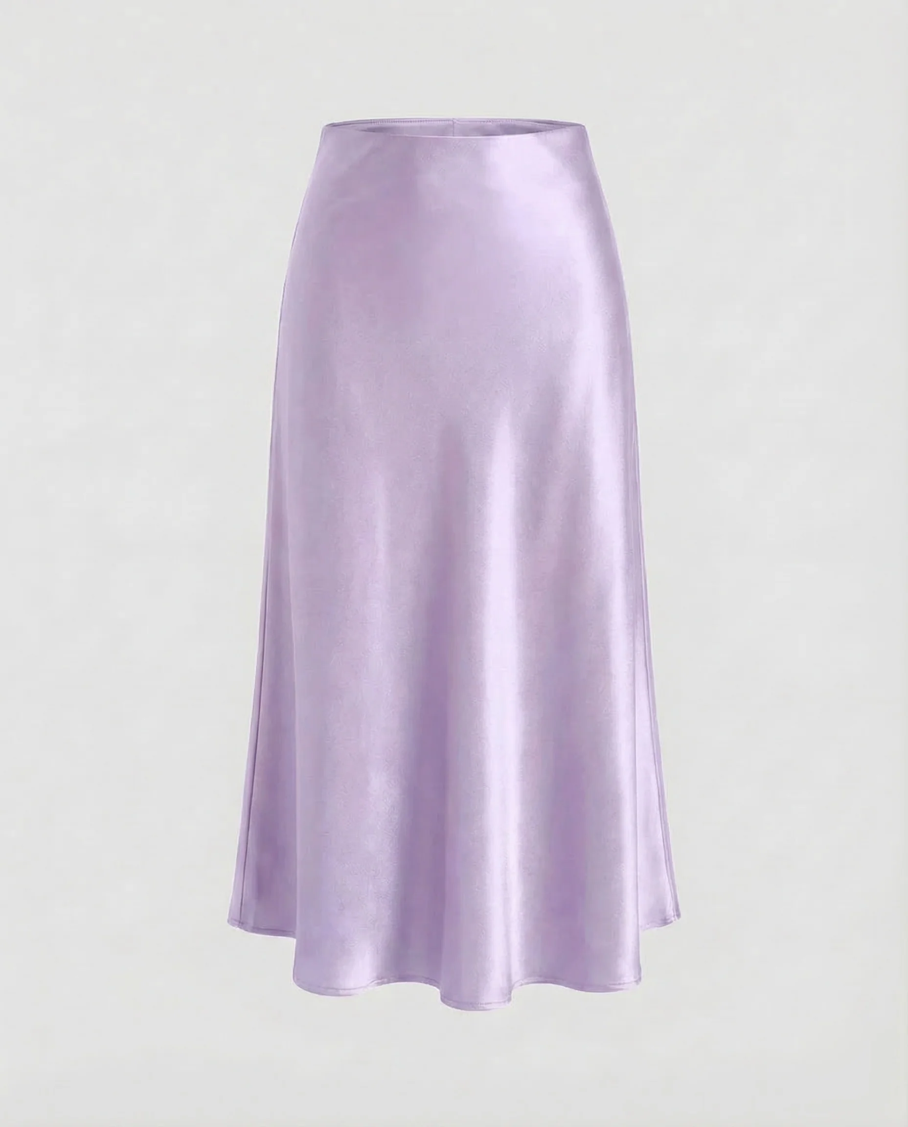 Damen Satin Midirock Schrägschnitt - Image 9