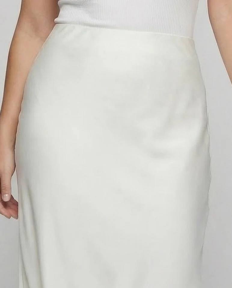 Damen Satin Maxirock High Waist - Image 3