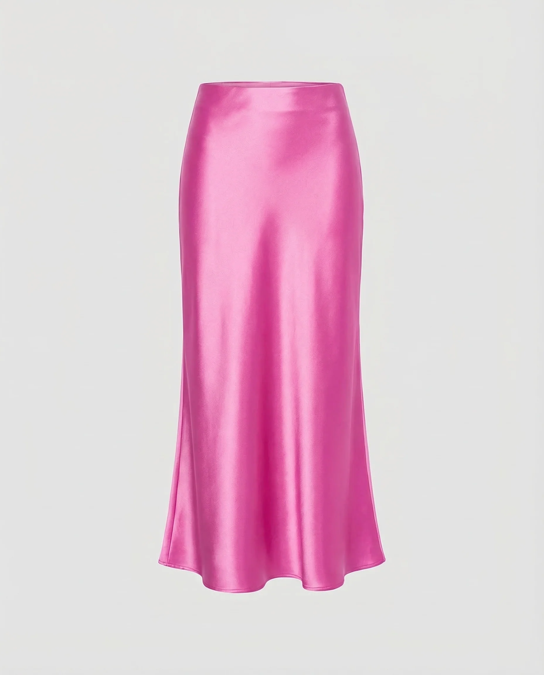 Damen Satin Maxirock Schrägschnitt - Image 5