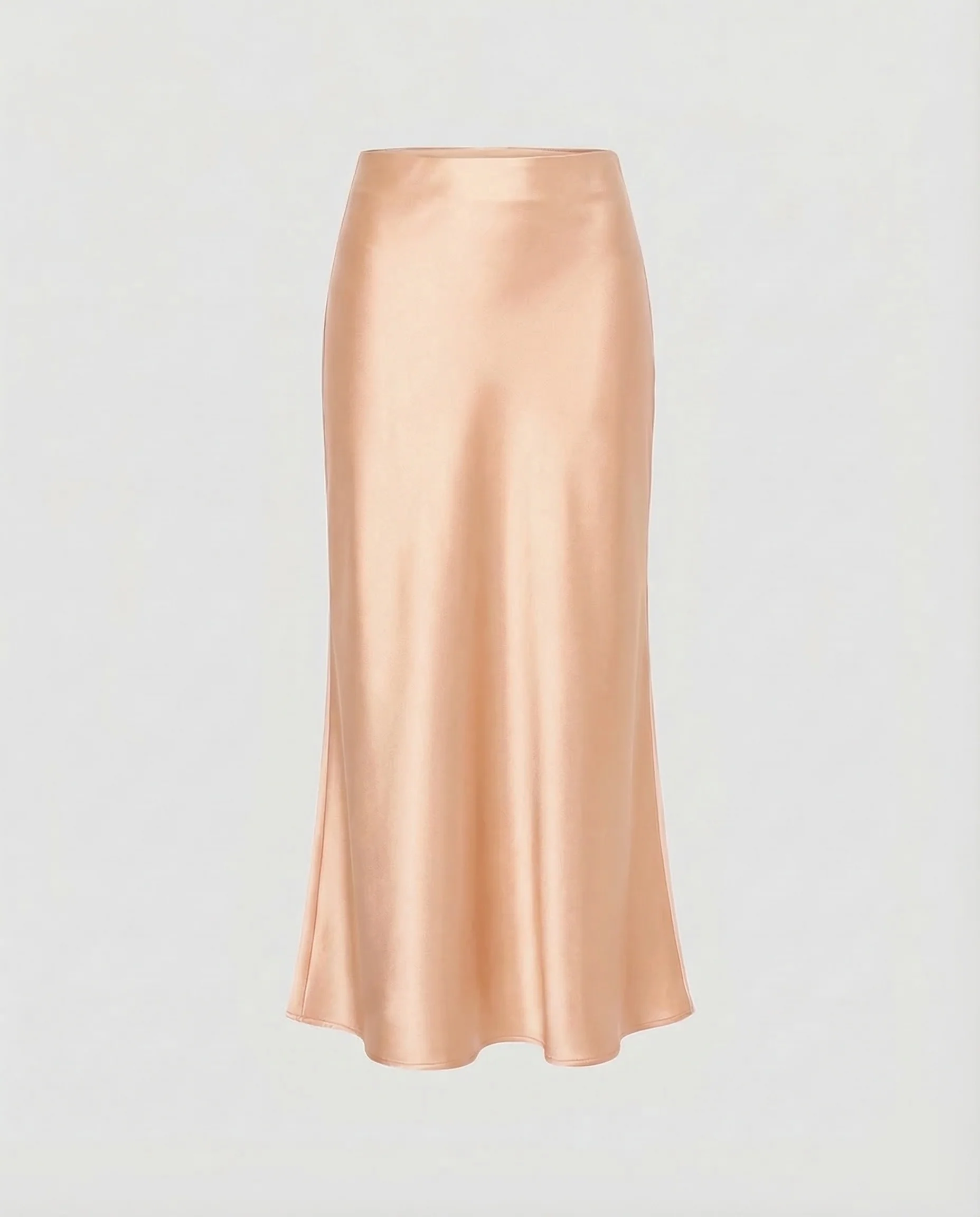 Damen Satin Maxirock Schrägschnitt - Image 7