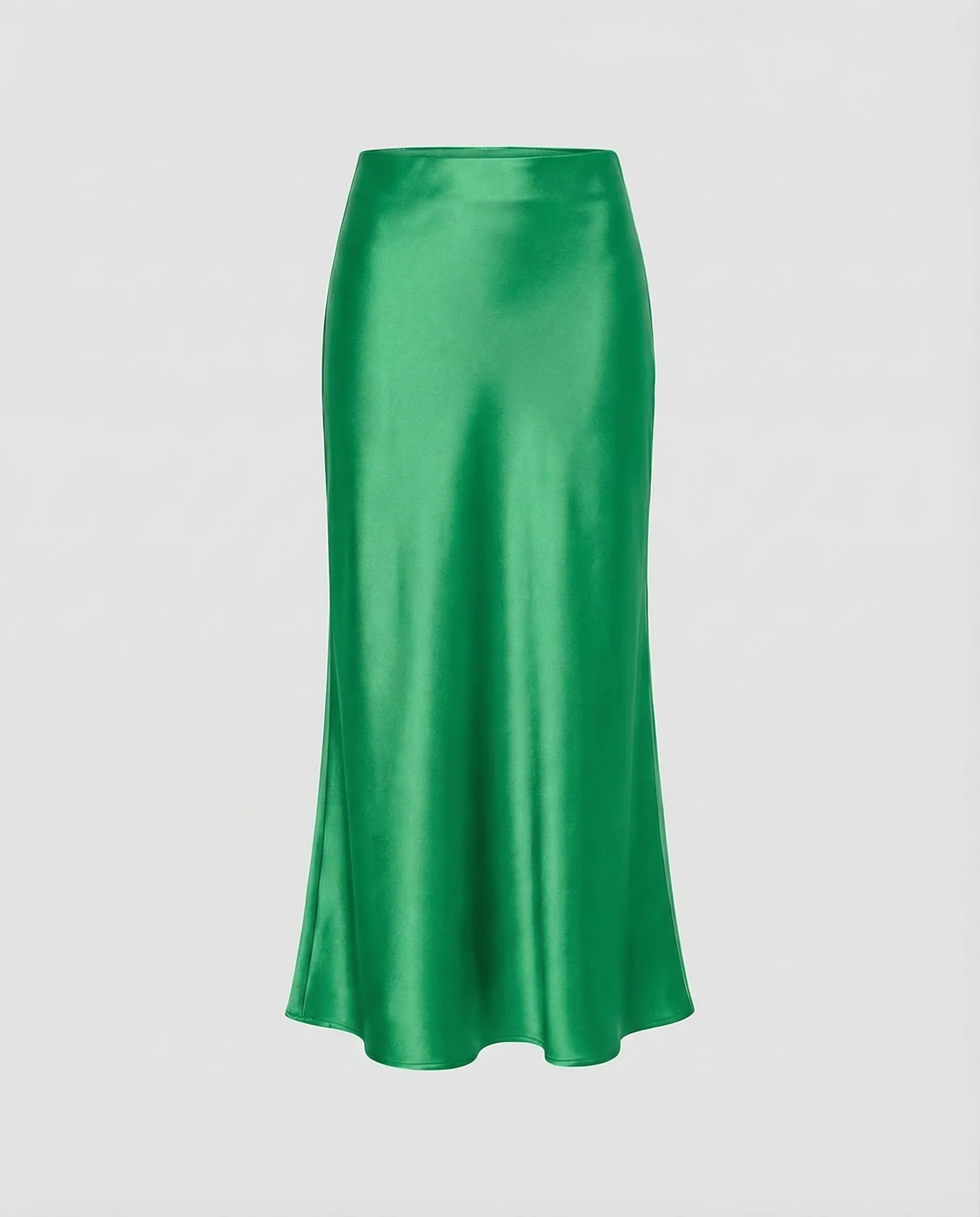 Damen Satin Maxirock Schrägschnitt - Image 8
