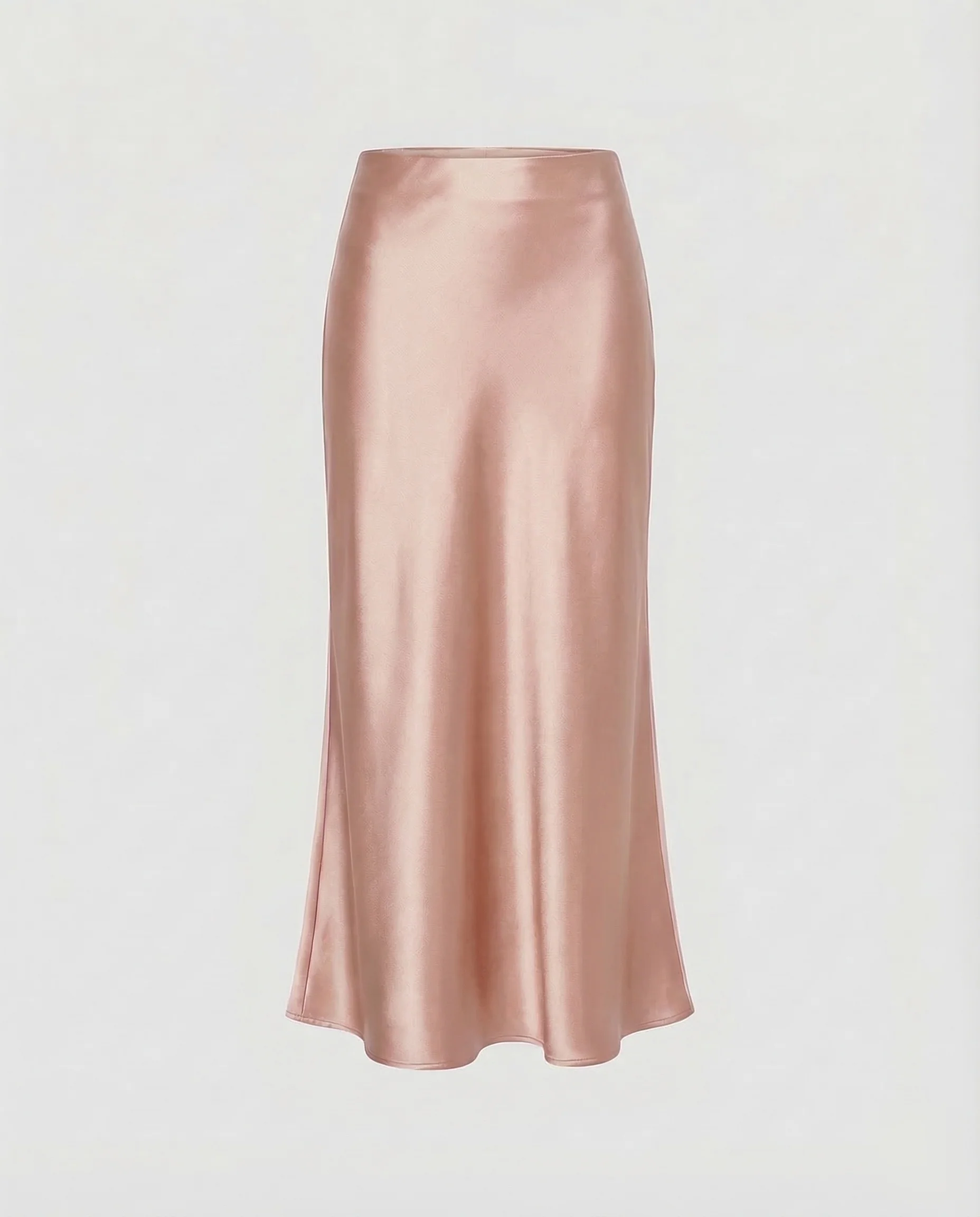Damen Satin Maxirock Schrägschnitt - Image 9
