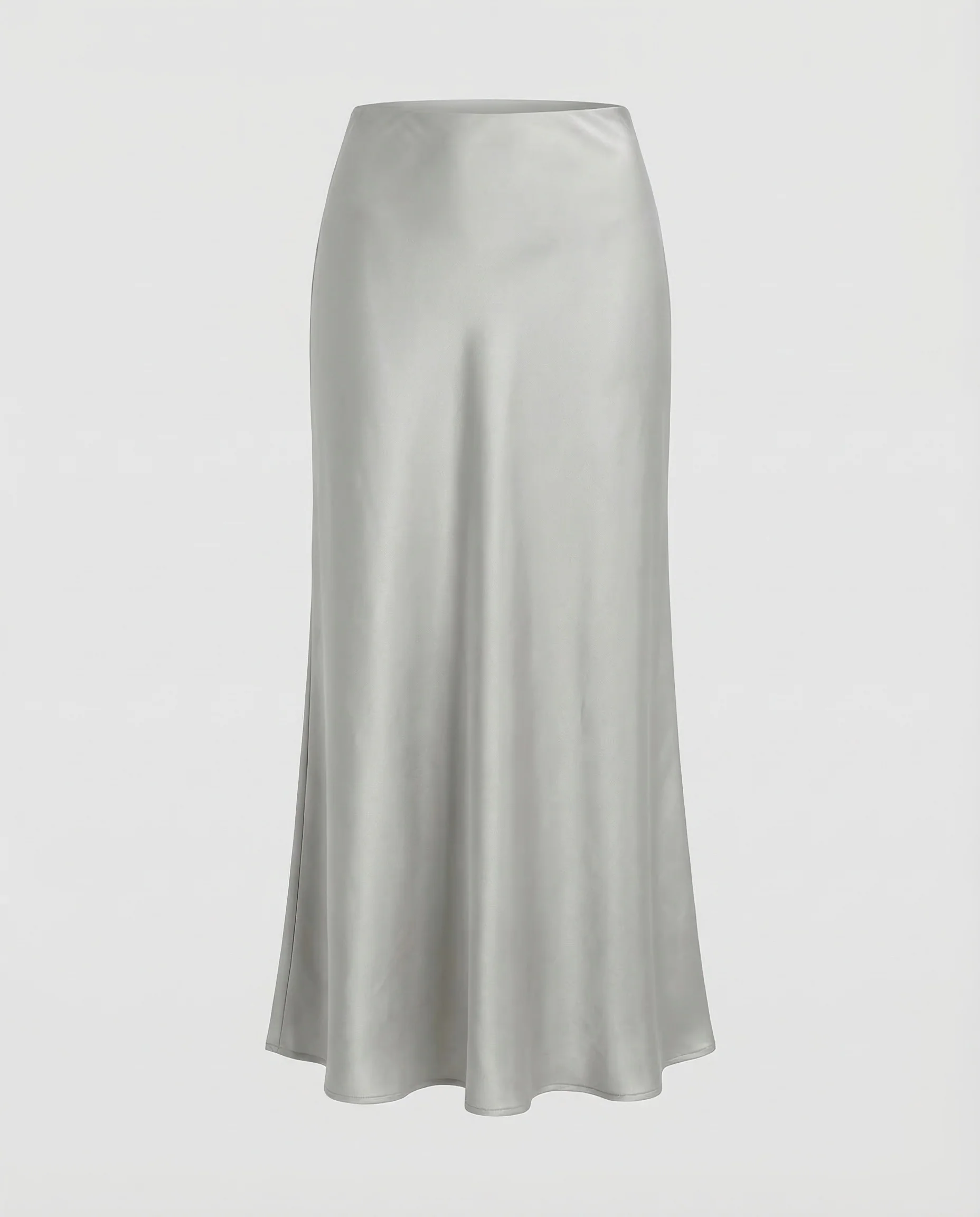 Damen Satin Maxirock Hüftlinie - Image 5