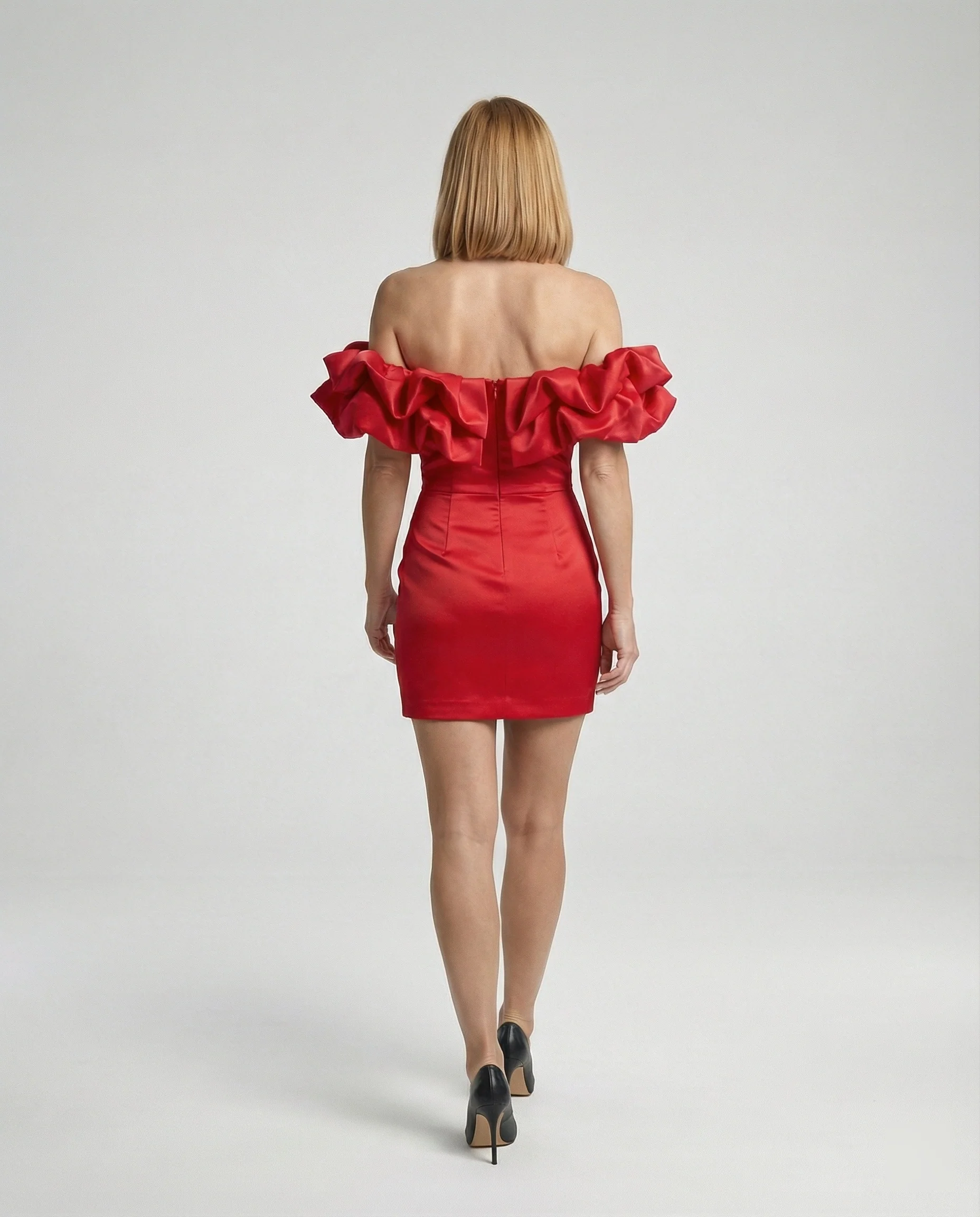 Damen Cocktailkleid schulterfrei elegant - Image 5