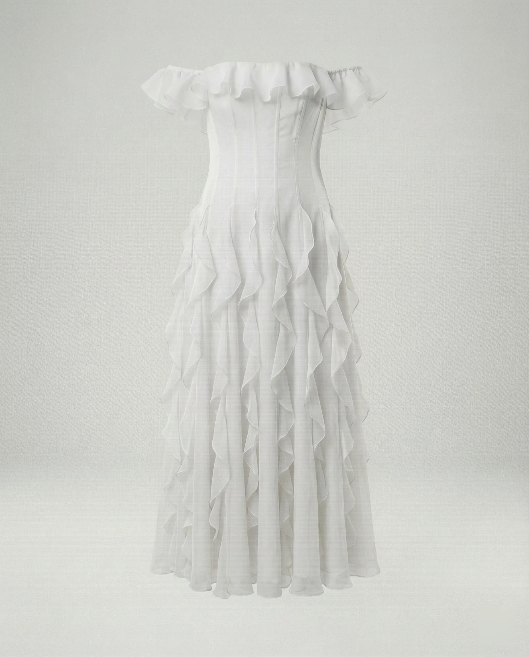 Damen Corsagen Abendkleid schulterfrei - Image 5