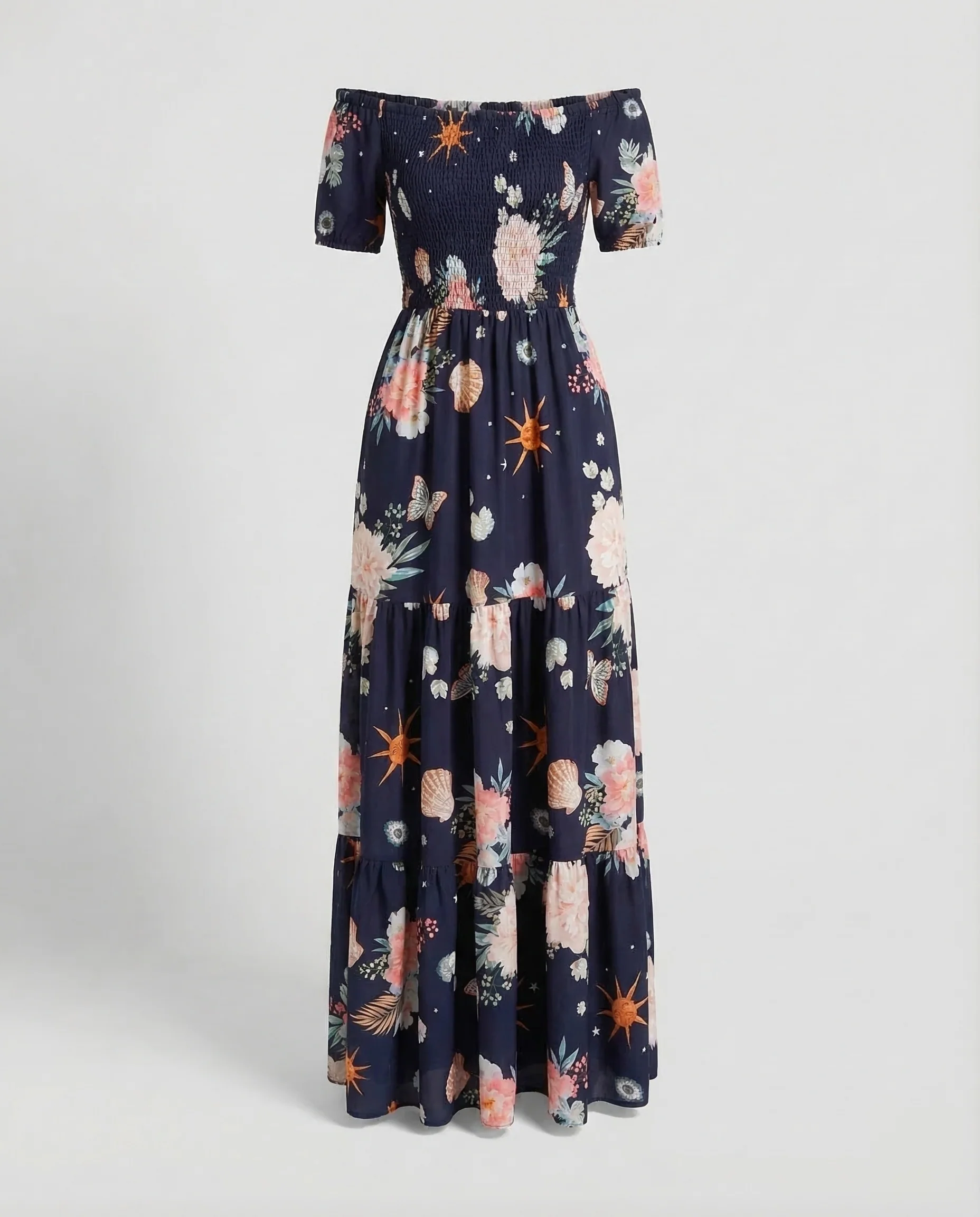 Damen Off Shoulder Maxikleid - Image 9