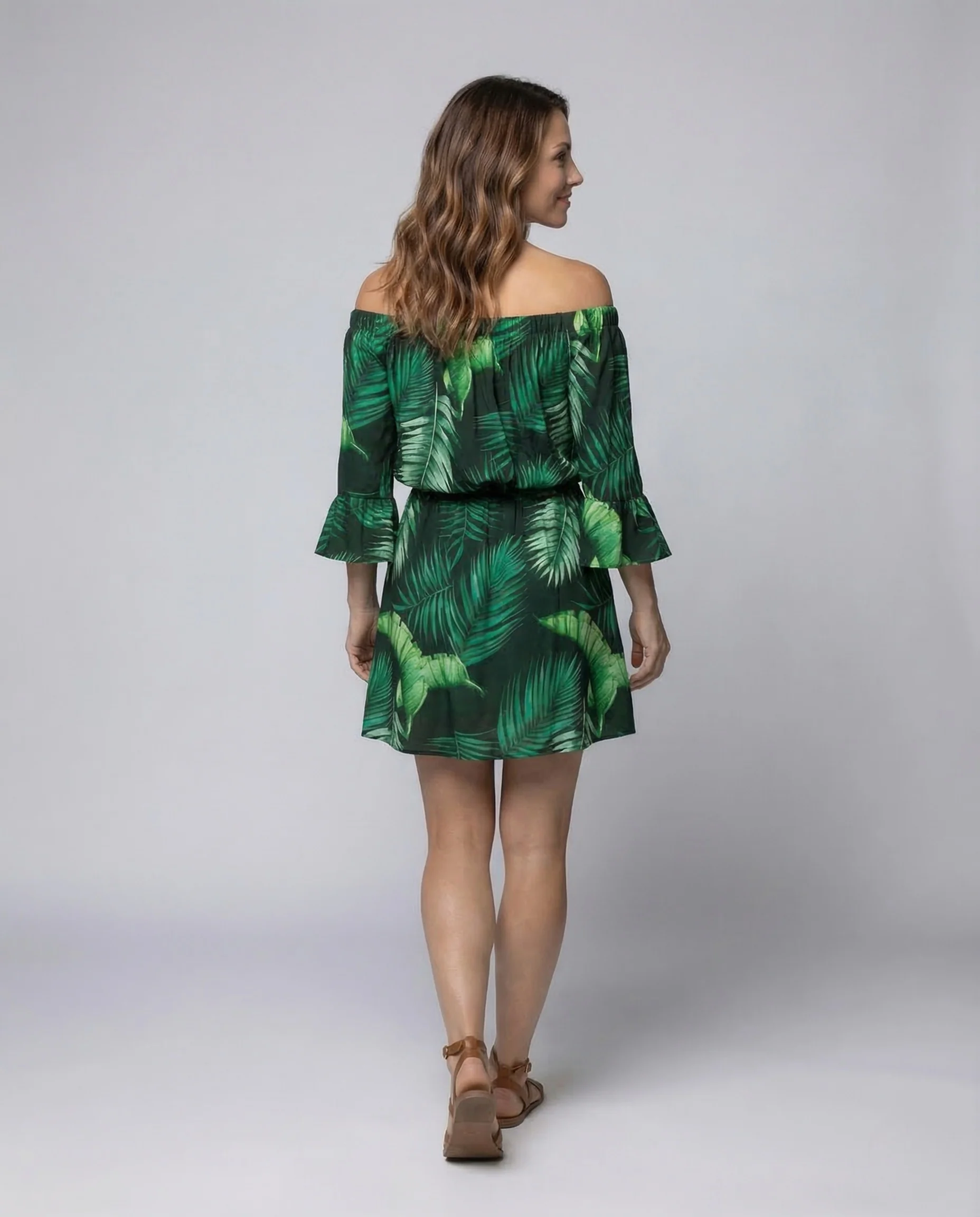 Damen Volant Minikleid Carmen - Image 4