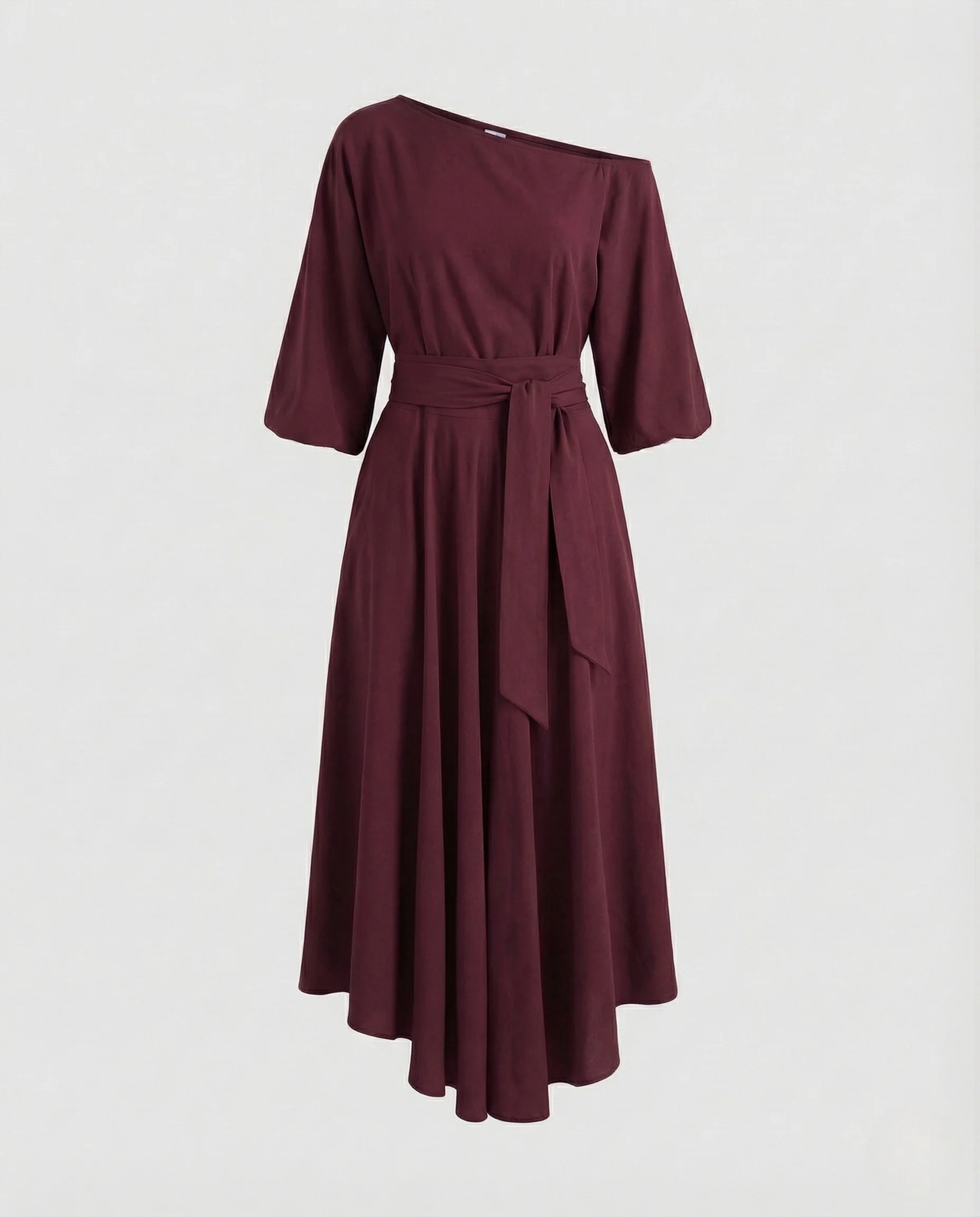 Damen Wickelkleid Schulterfrei A Linie - Image 6