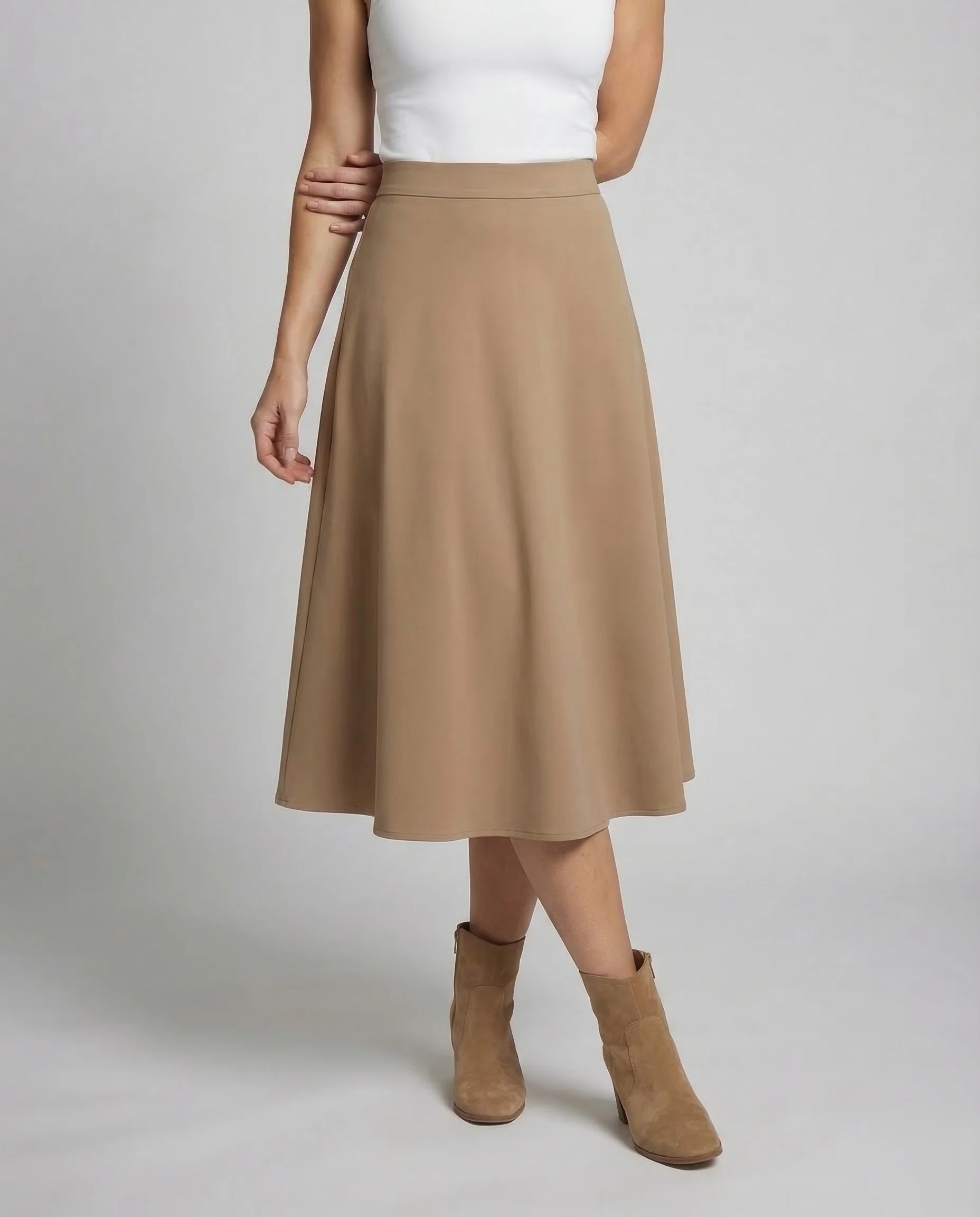 Damen Midirock Ponte Stoff - Image 2