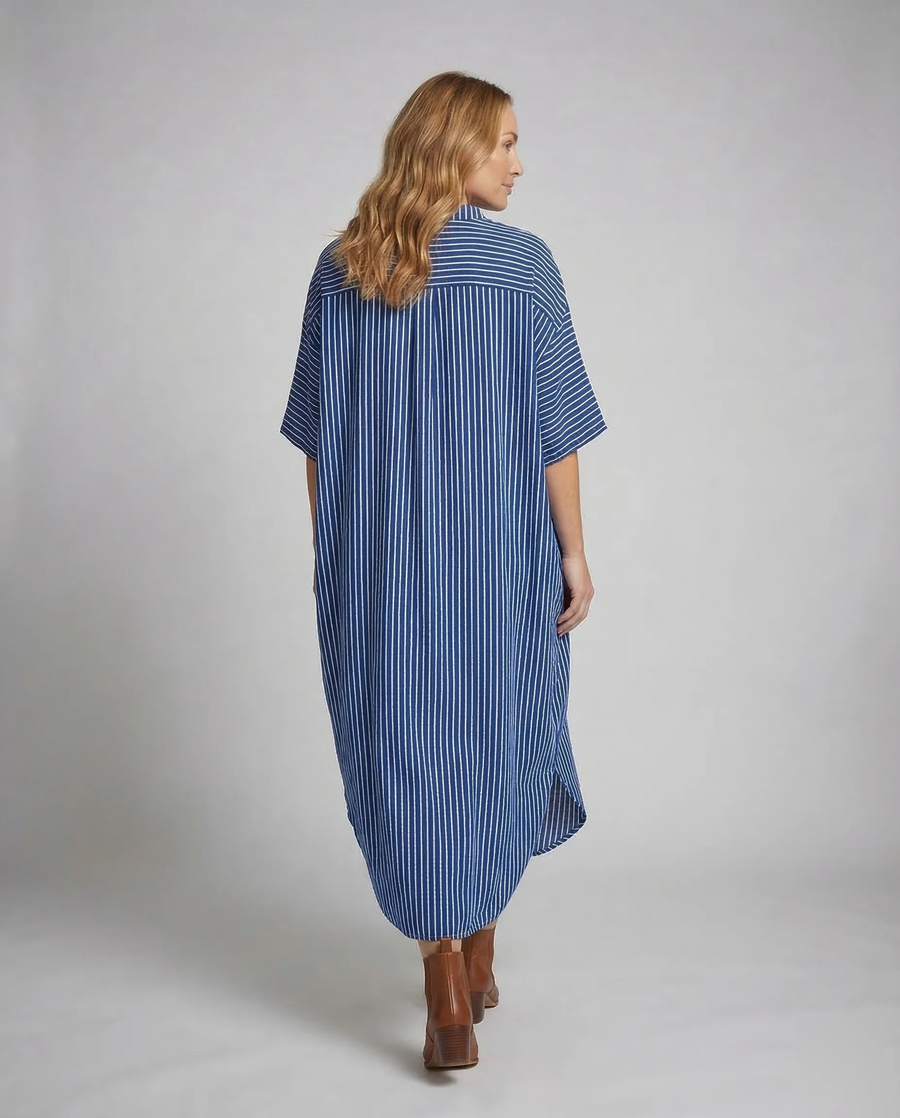 Damen Kaftan Kleid Maxi mit Taschen - Image 4