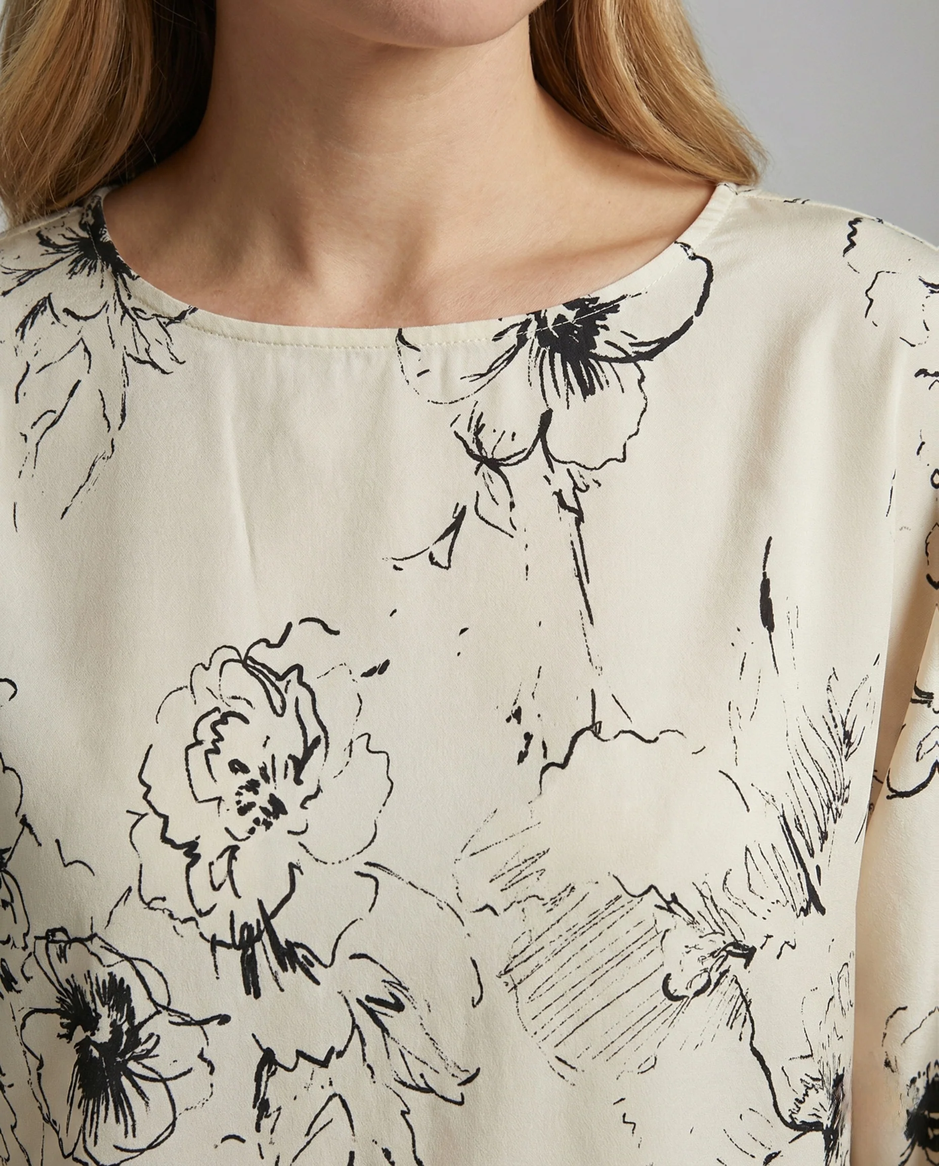 Damen Seidenoptik Bluse mit Floralem Print - Image 3