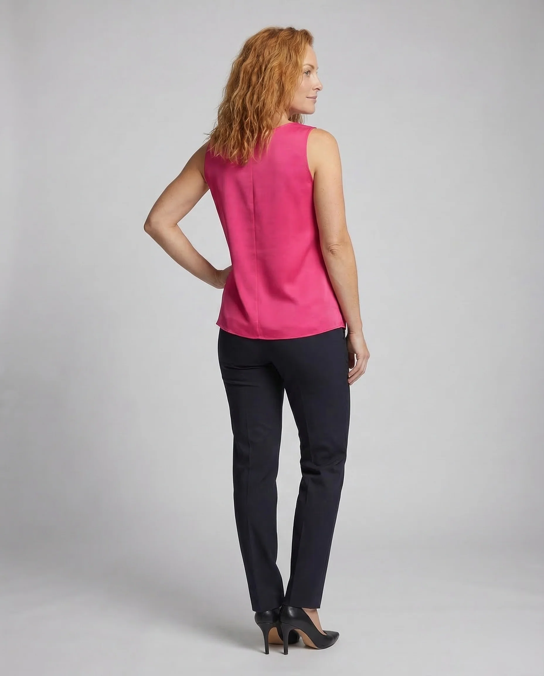 Damen Satin Top Spaghettiträger - Image 4