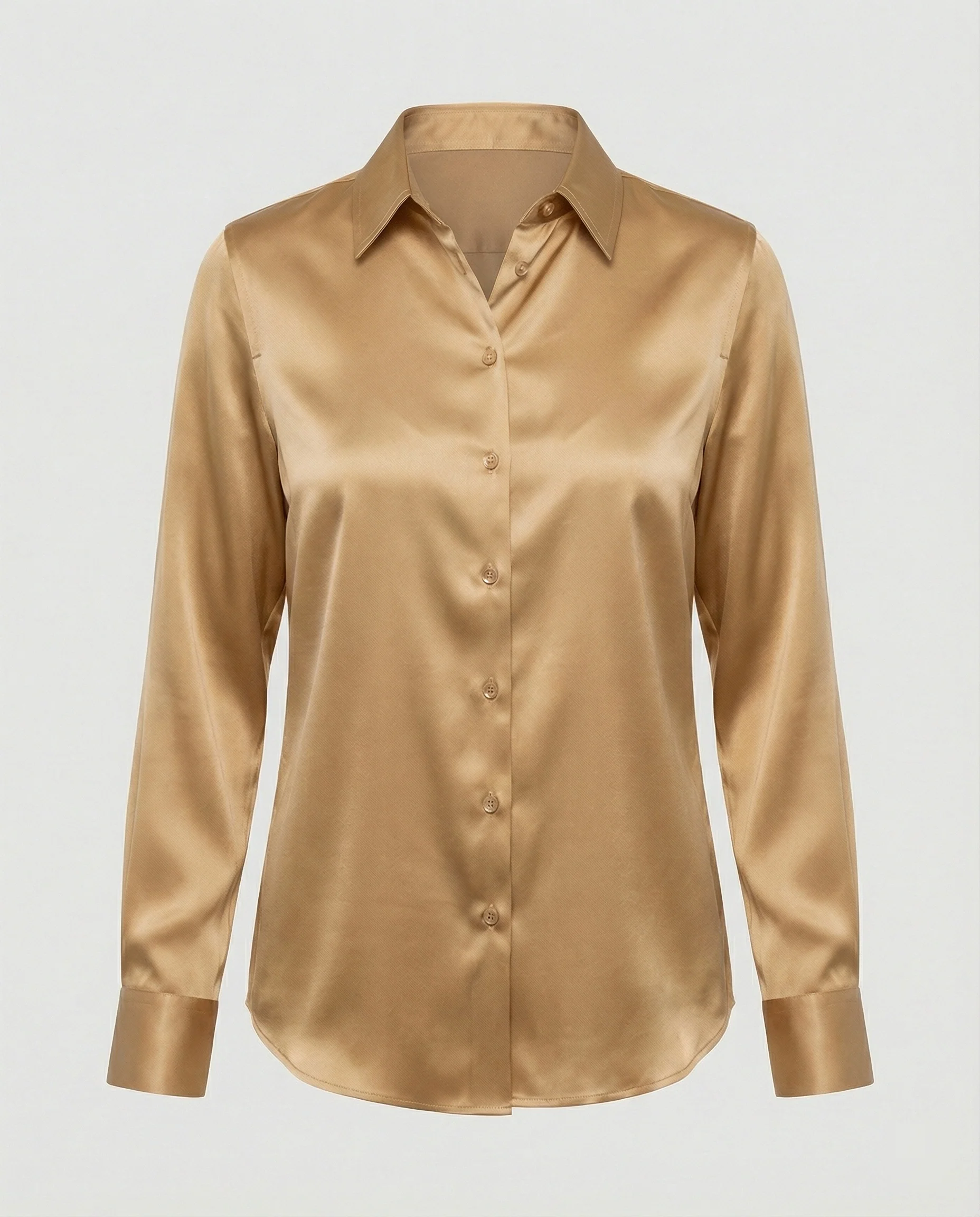 Bluse Damen Satin Seidig - Image 12