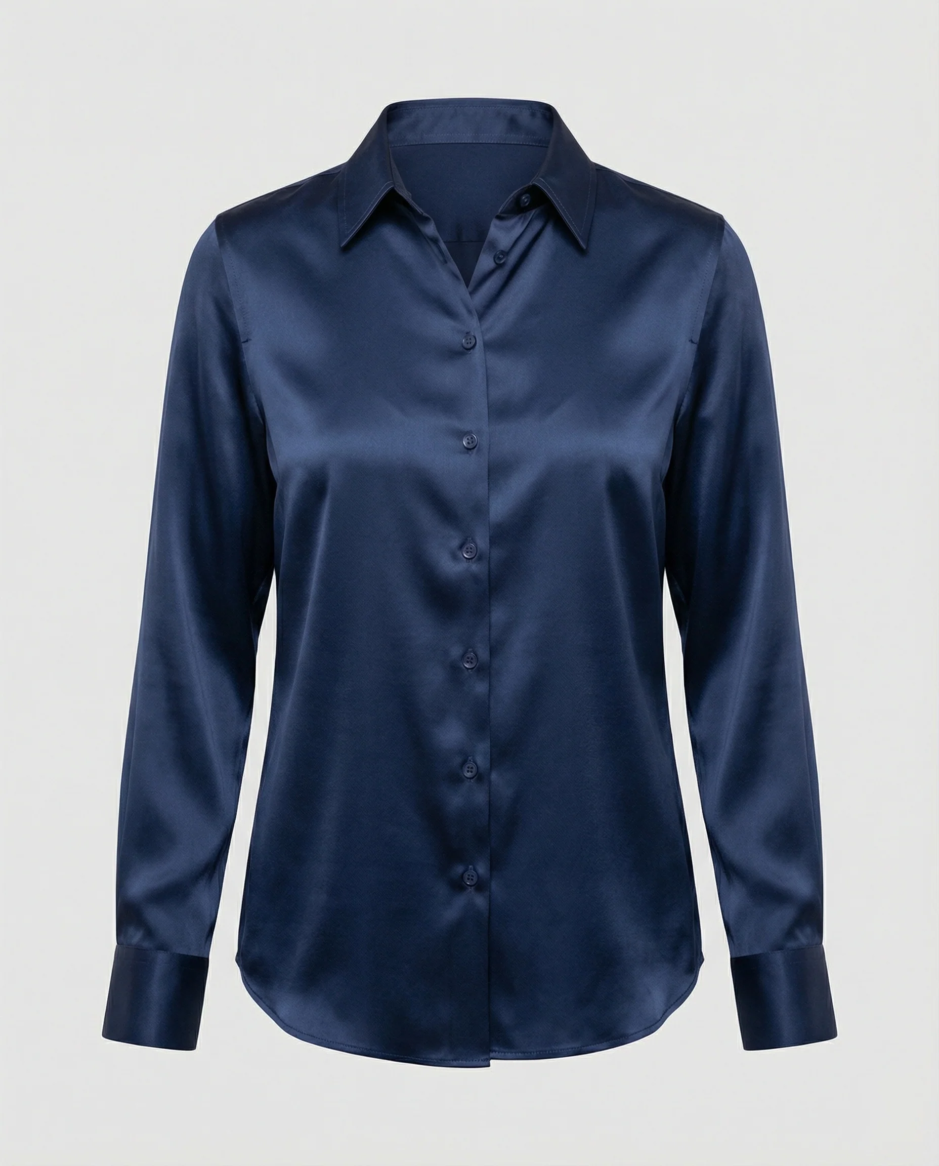 Bluse Damen Satin Seidig - Image 4