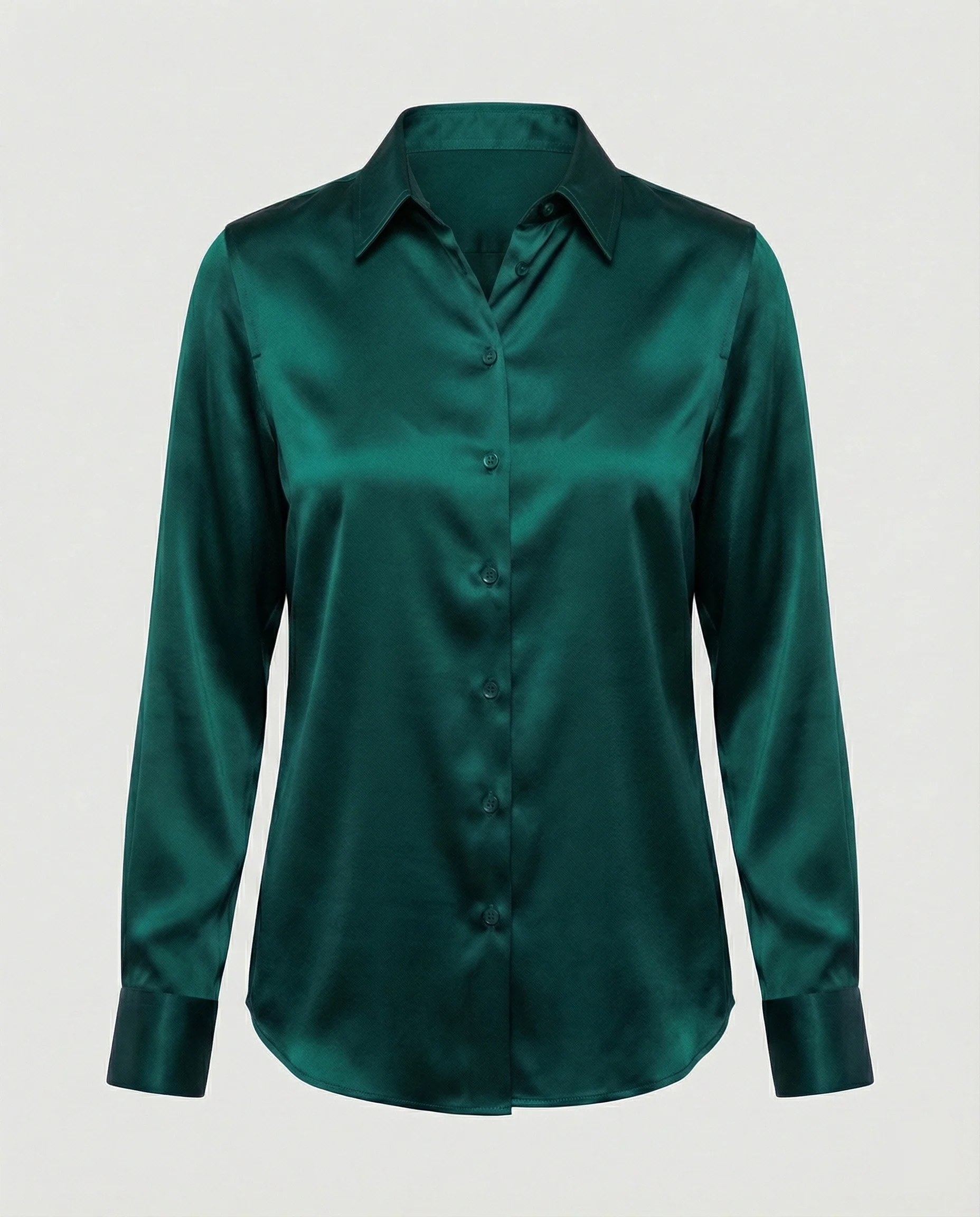 Bluse Damen Satin Seidig - Image 6