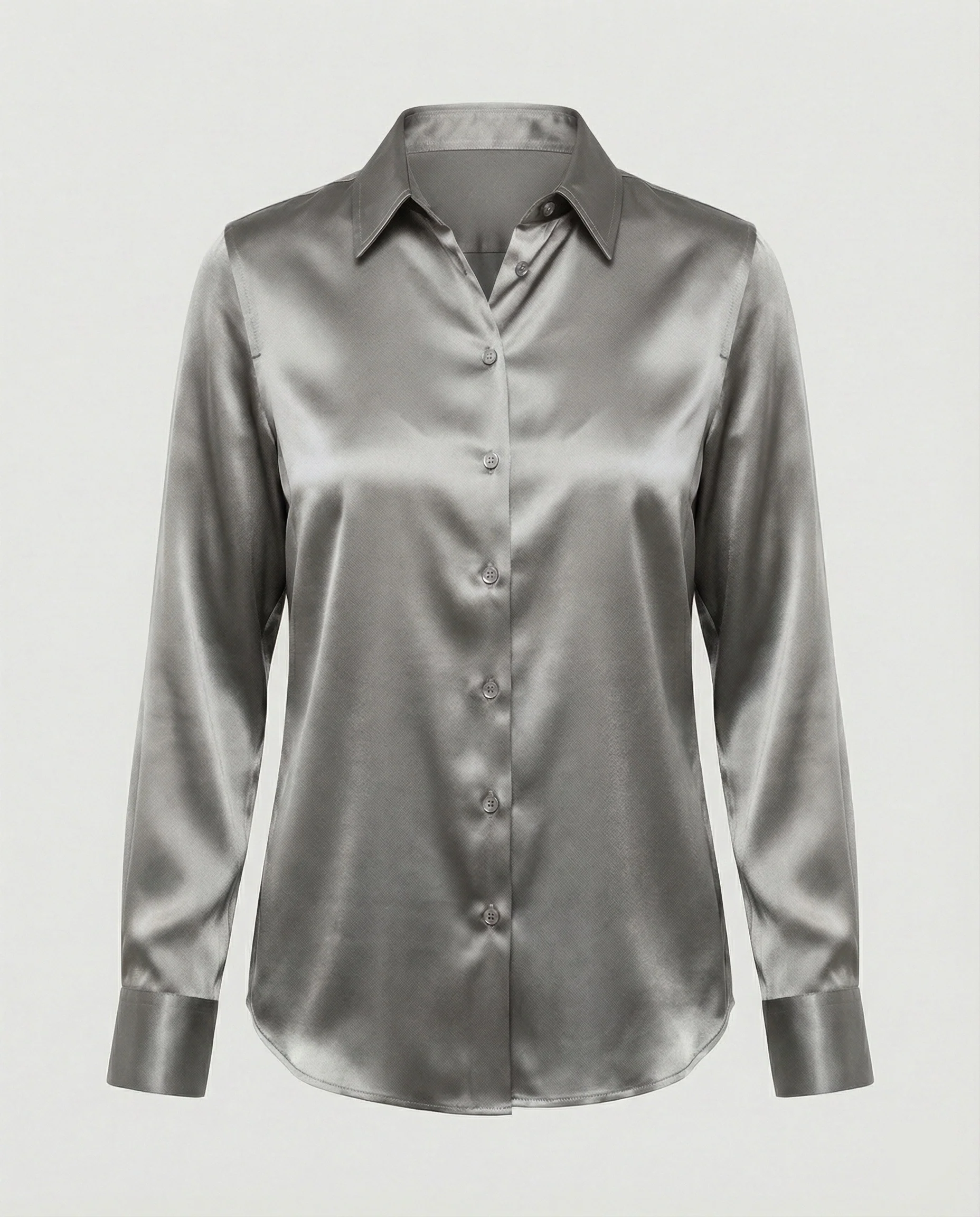 Bluse Damen Satin Seidig - Image 9
