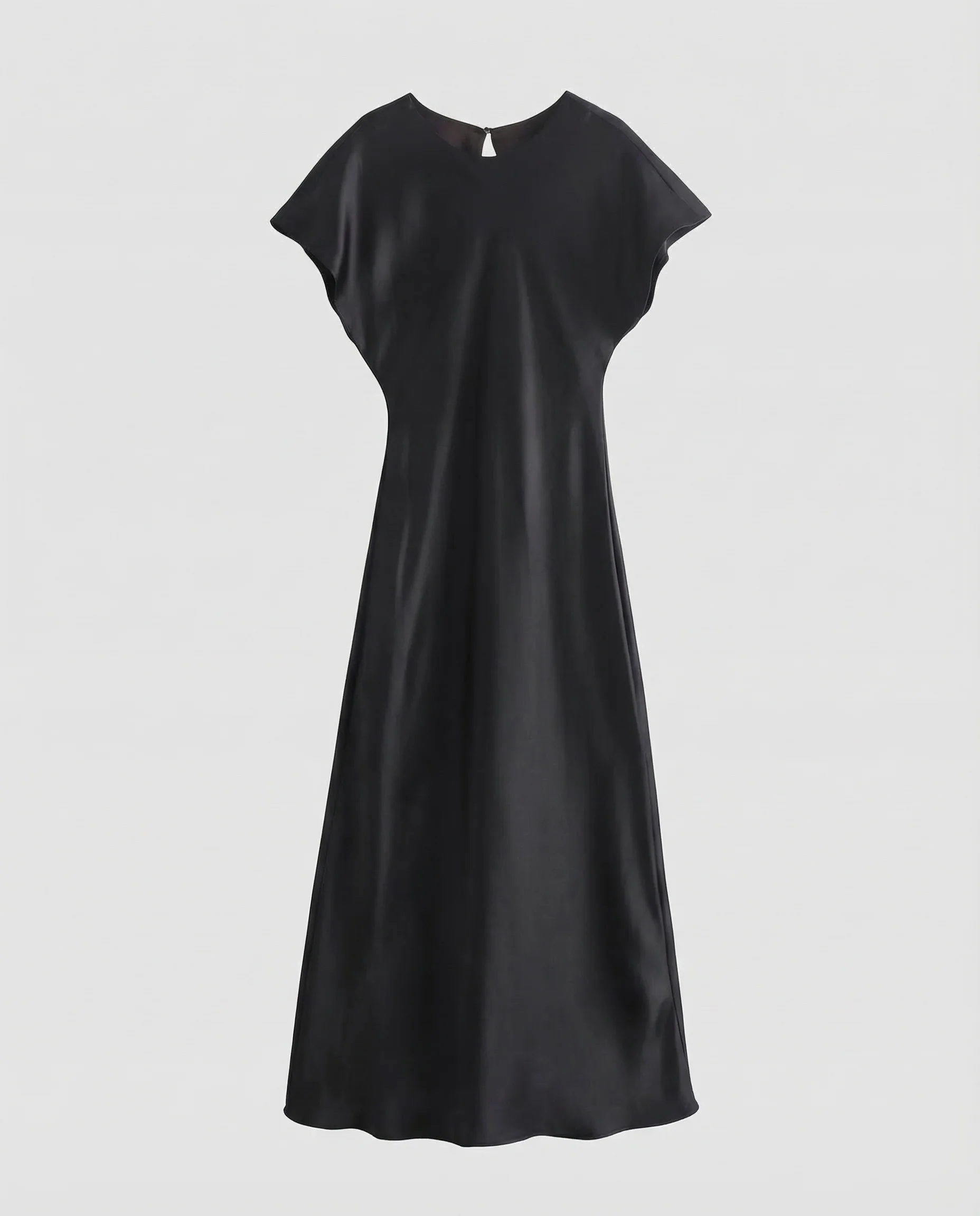 Damen Maxikleid Satin Kimonoärmel - Image 5