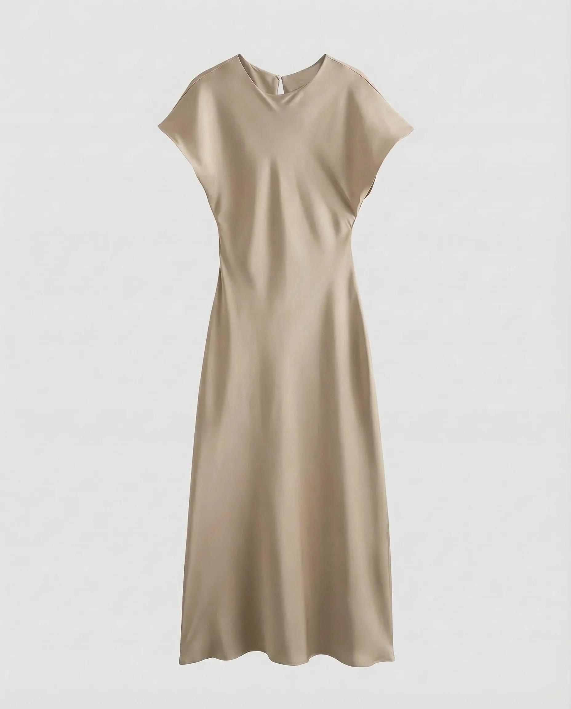 Damen Maxikleid Satin Kimonoärmel - Image 7