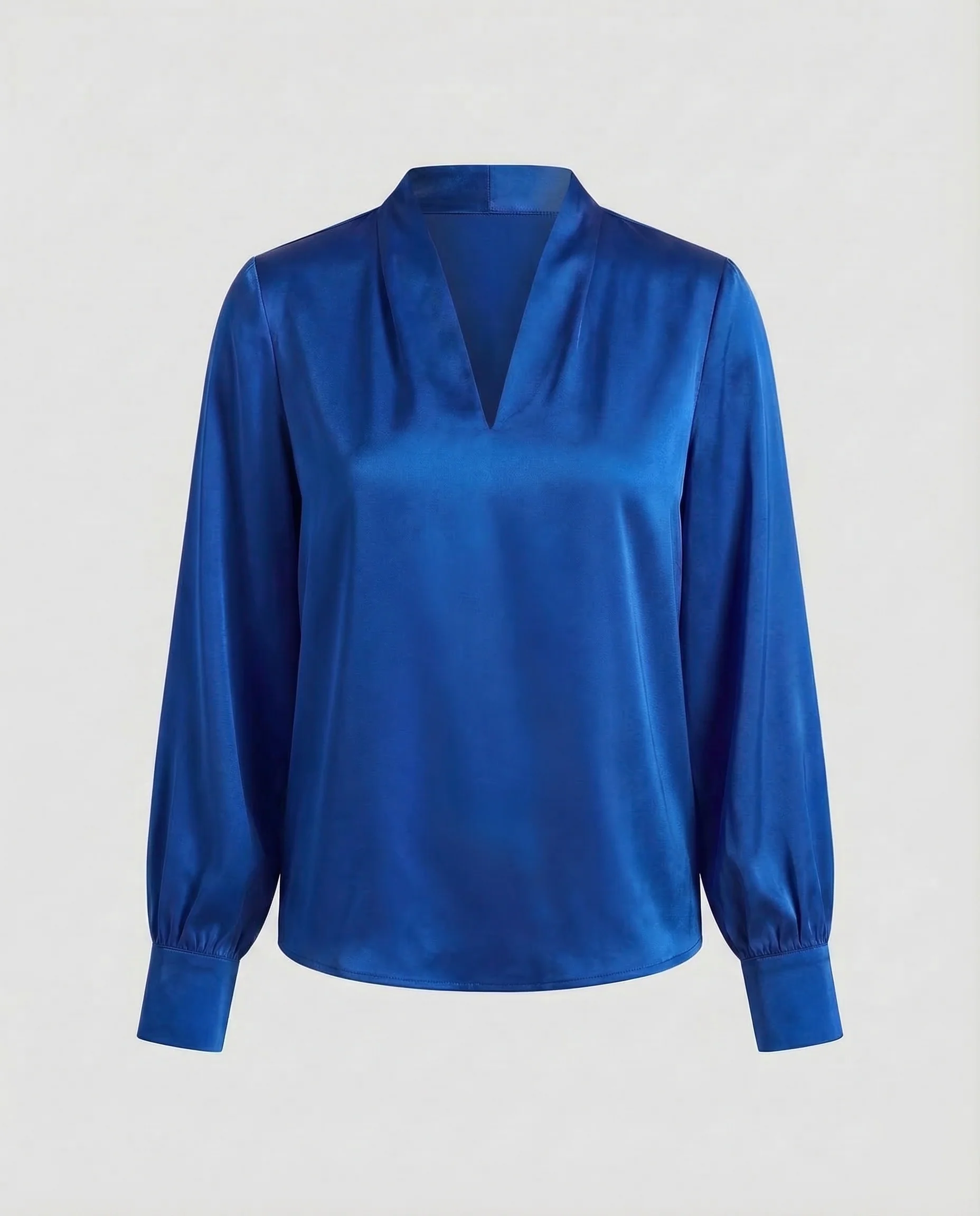 Damen Bluse Seidig V Ausschnitt - Image 10