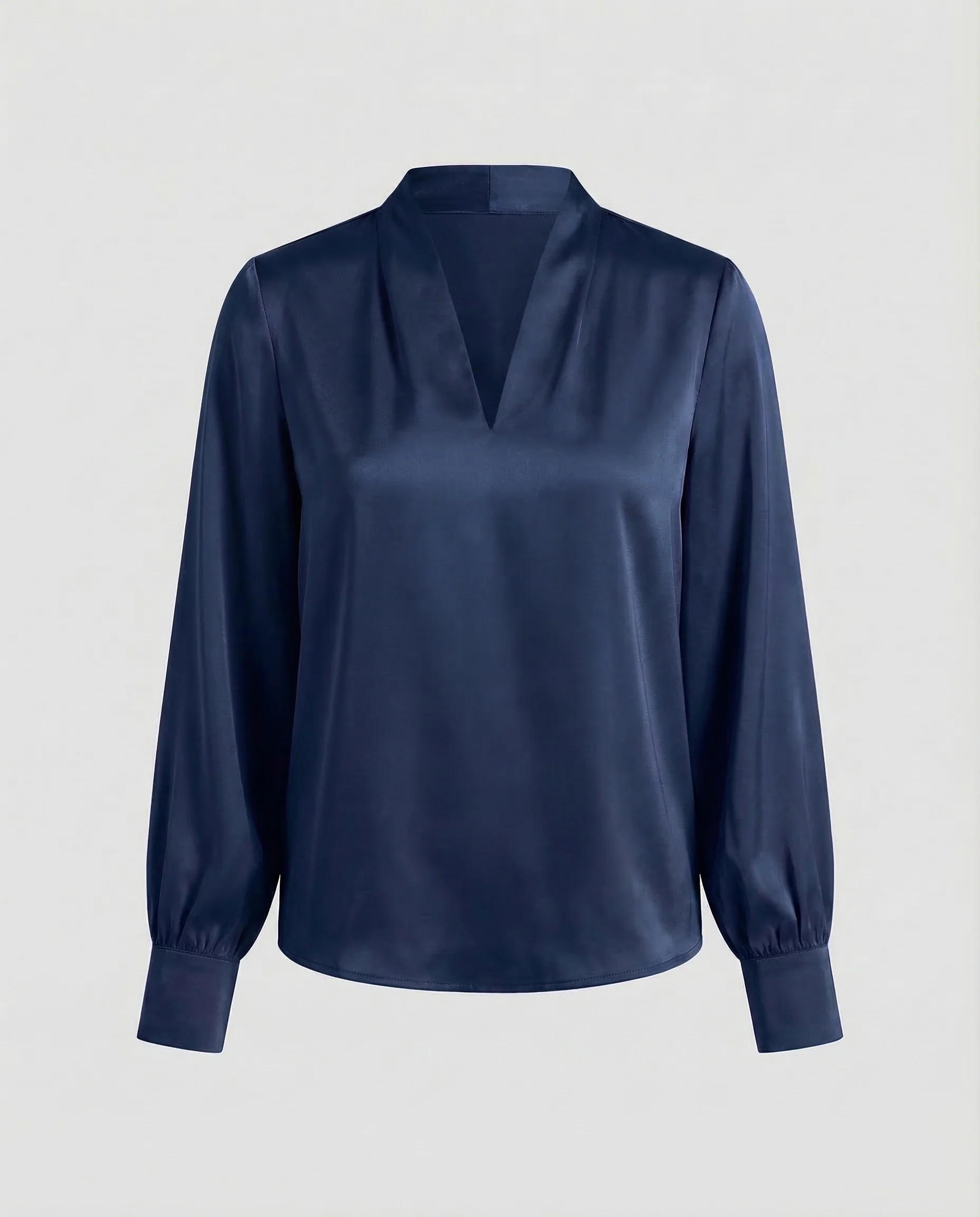 Damen Bluse Seidig V Ausschnitt - Image 7