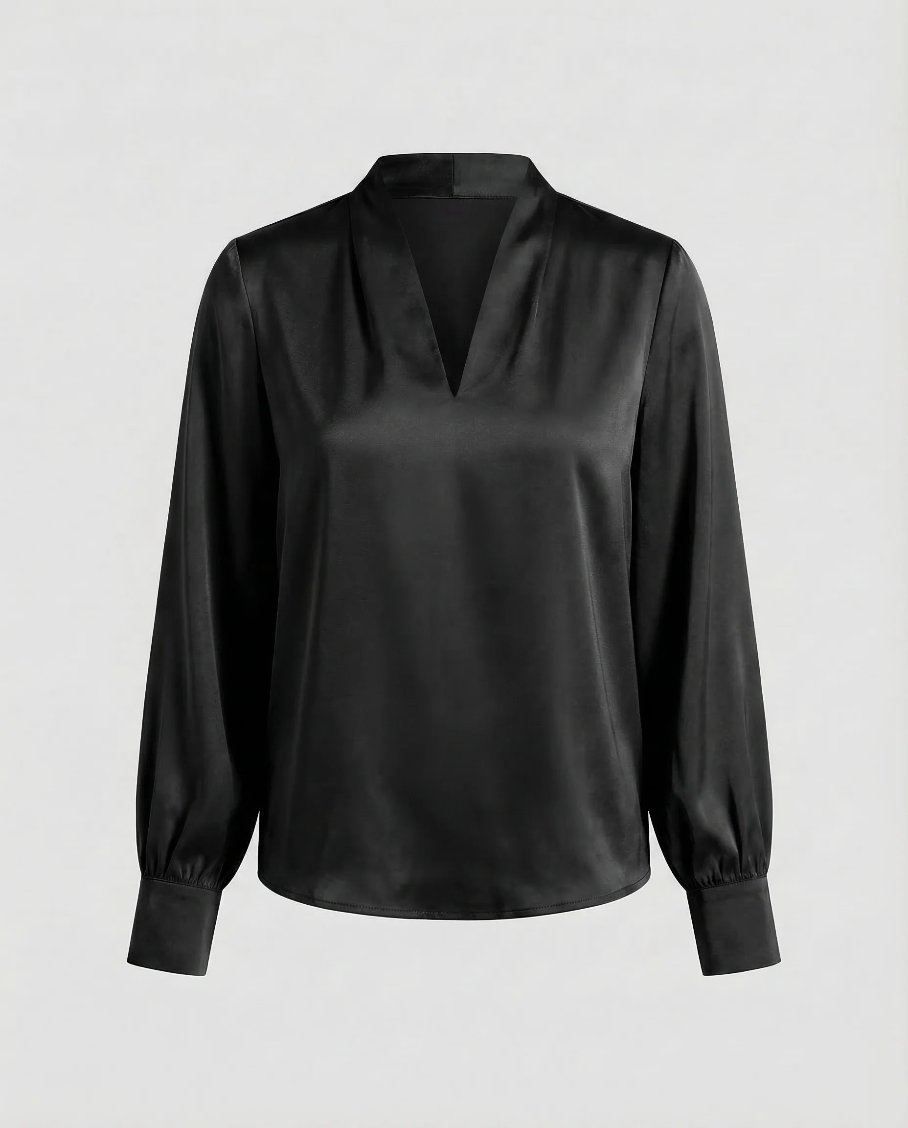 Damen Bluse Seidig V Ausschnitt - Image 9