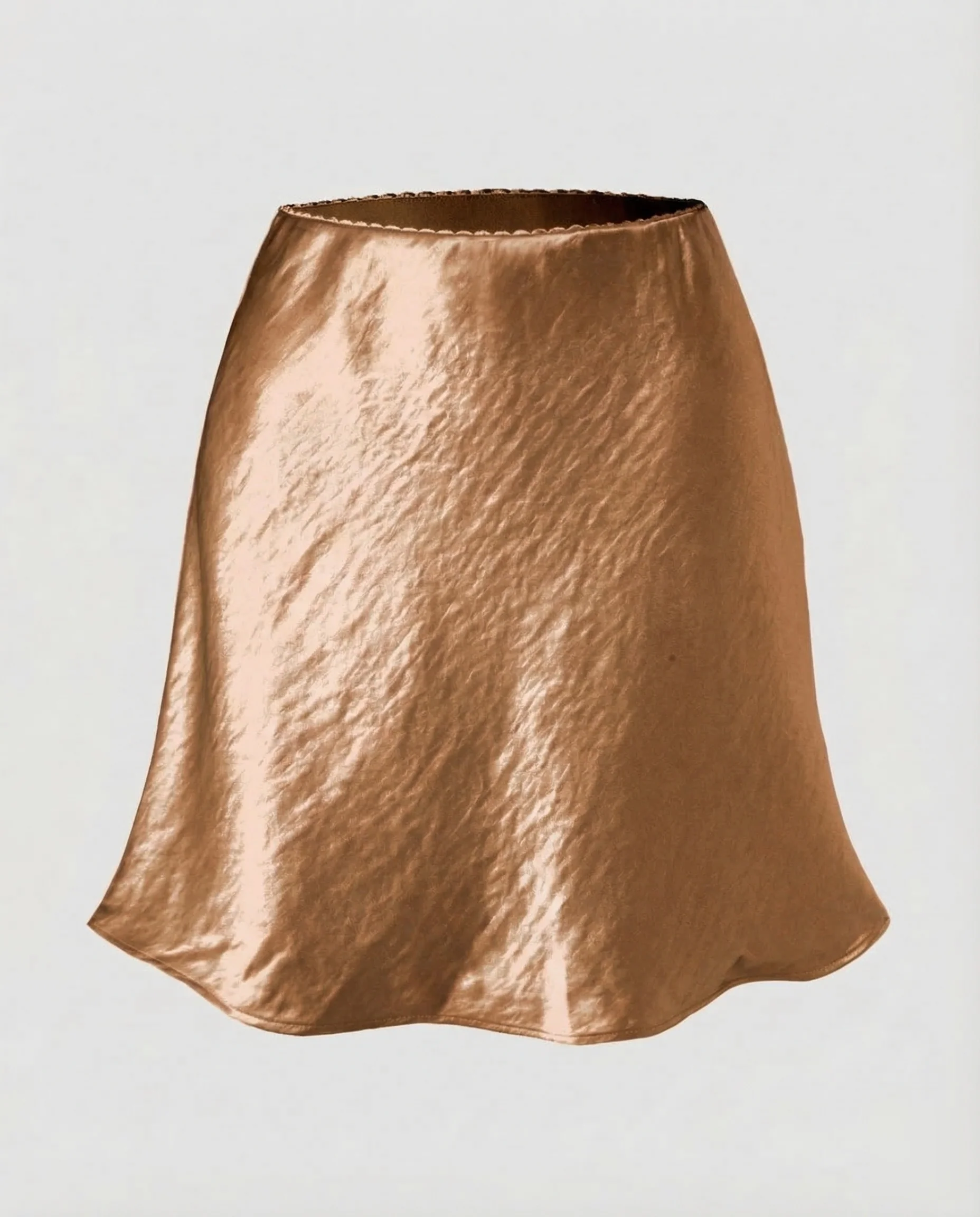 Damen Midirock Satin Schrägschnitt - Image 6