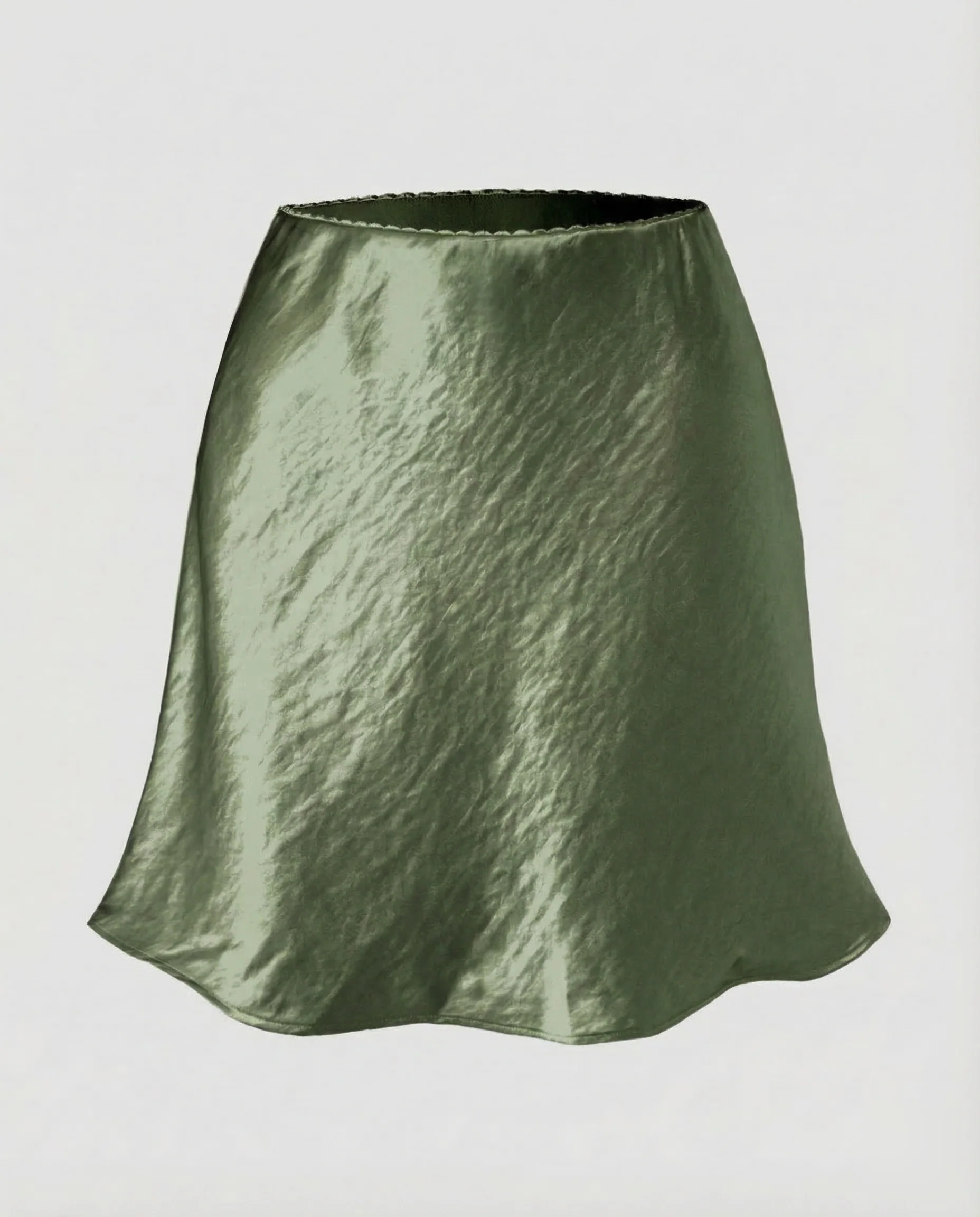 Damen Midirock Satin Schrägschnitt - Image 7