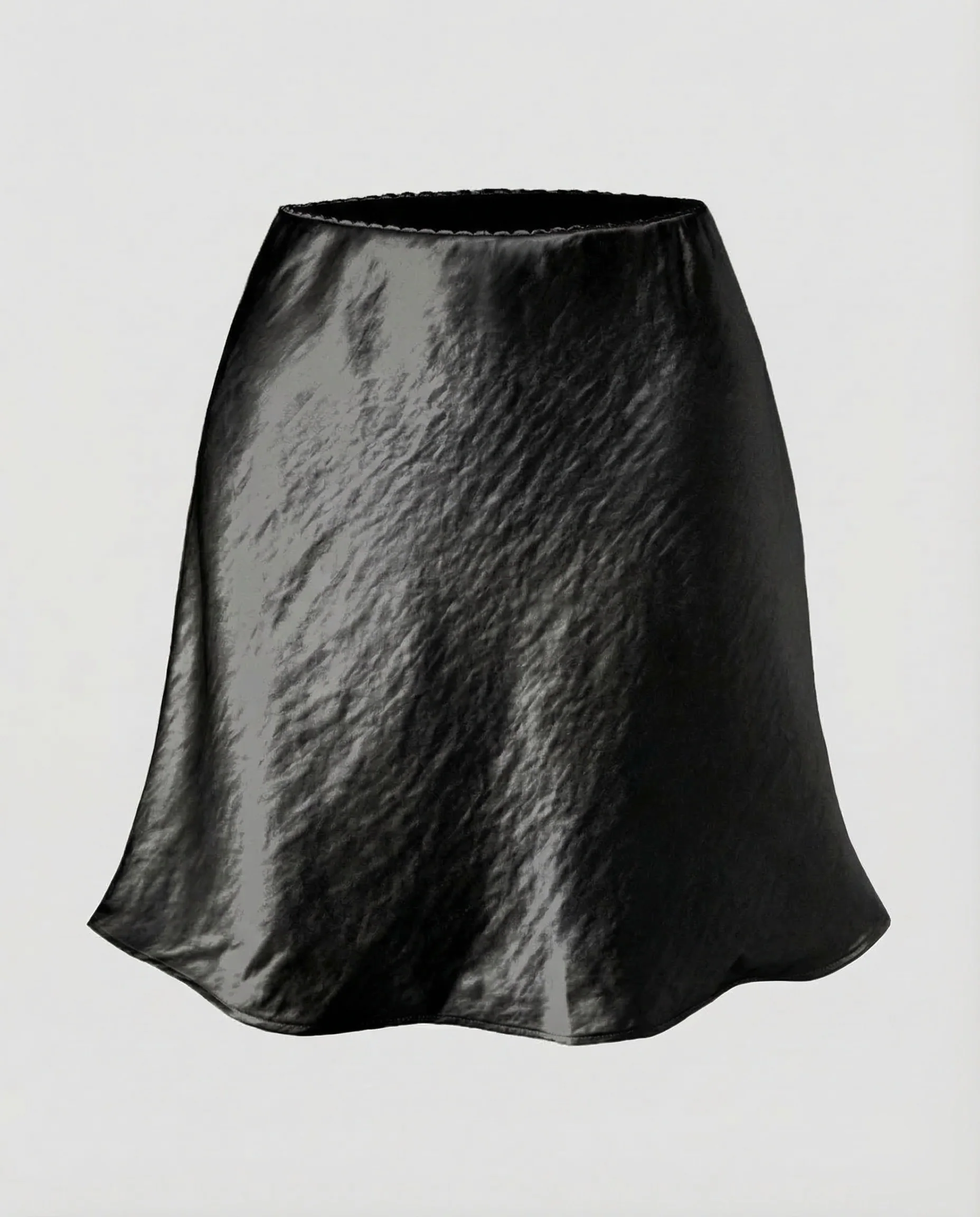 Damen Midirock Satin Schrägschnitt - Image 8