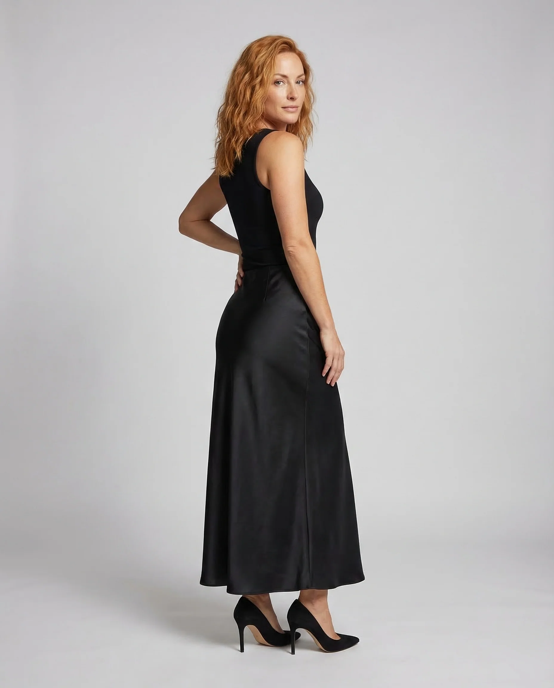 Damen Satin Sliprock Maxi