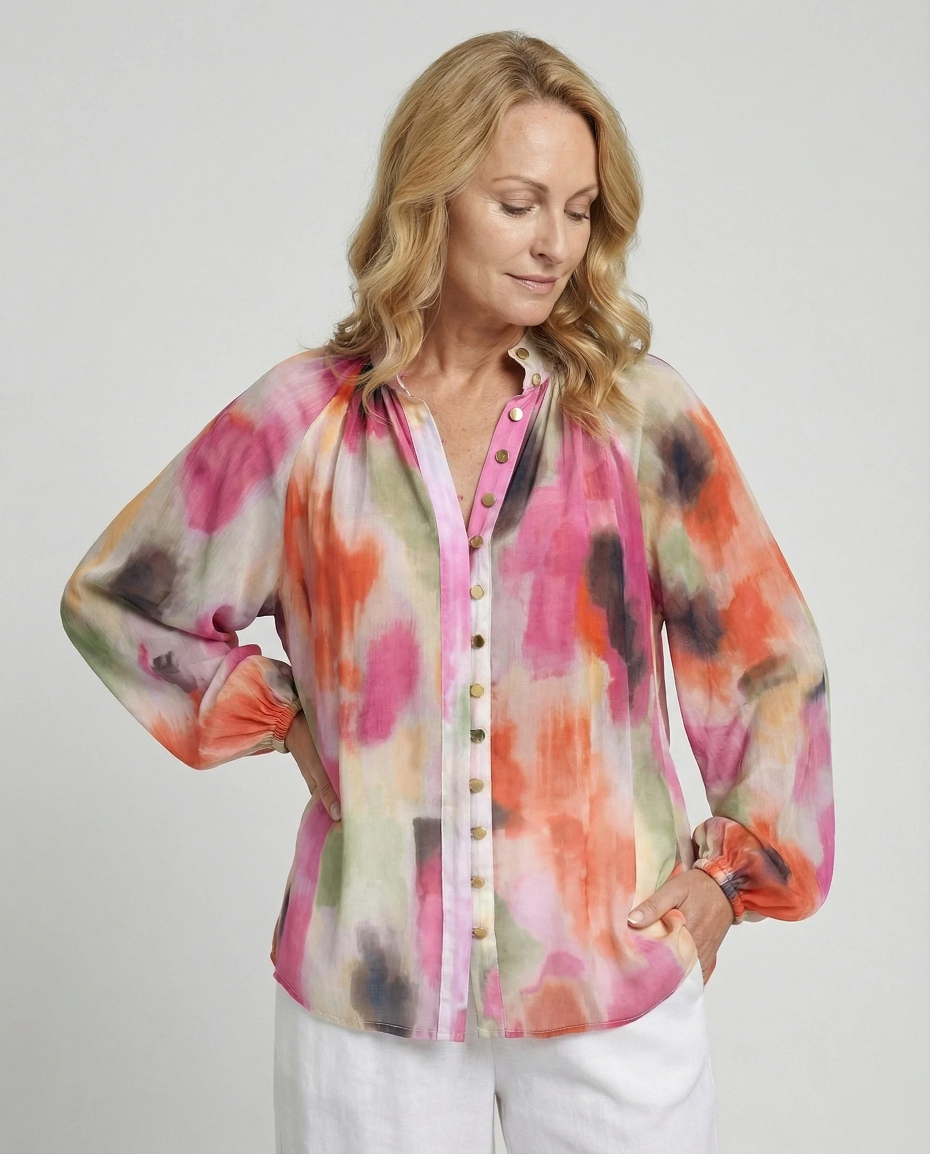 Damen Chiffon Blusentop Elegant