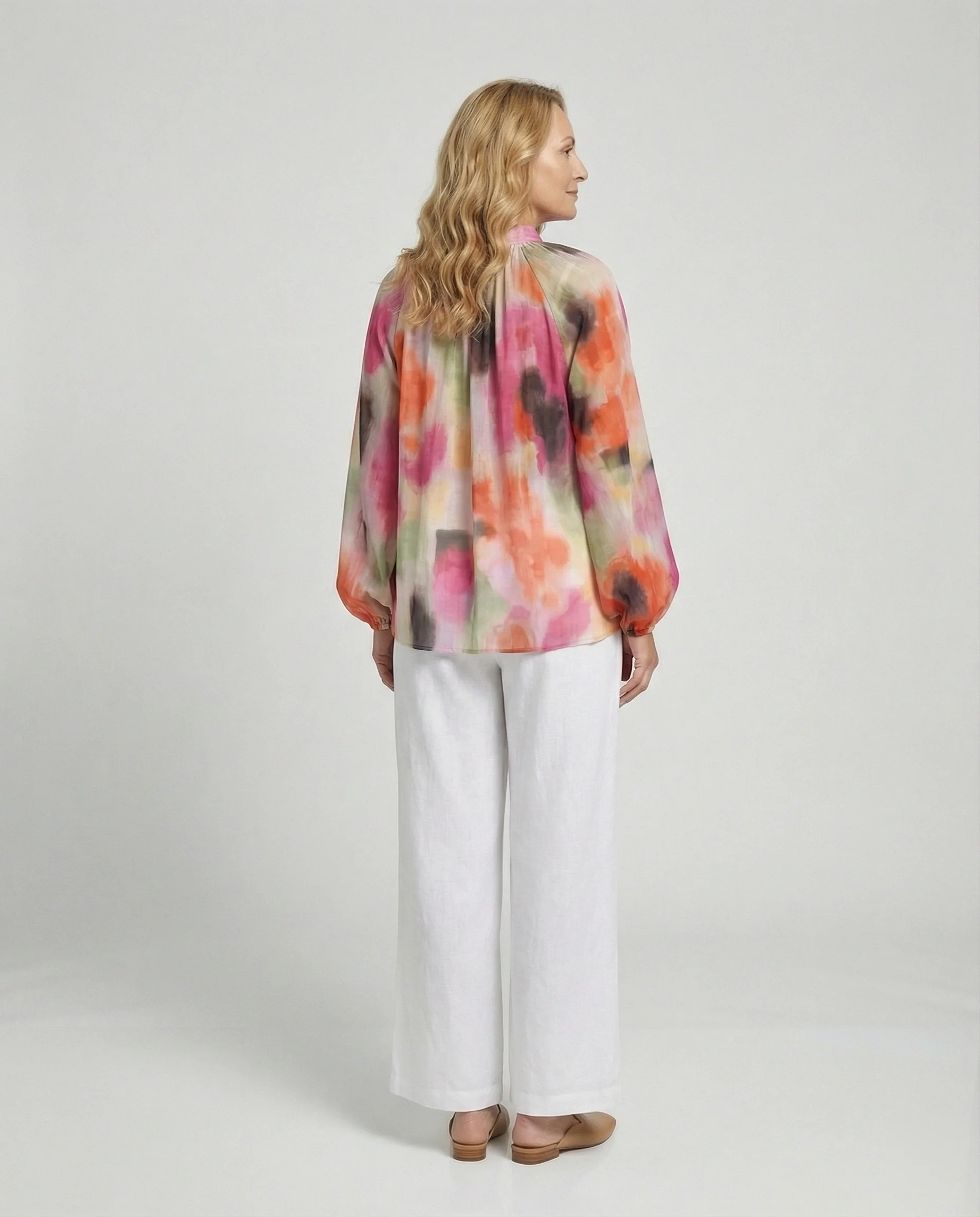 Damen Chiffon Blusentop Elegant - Image 3