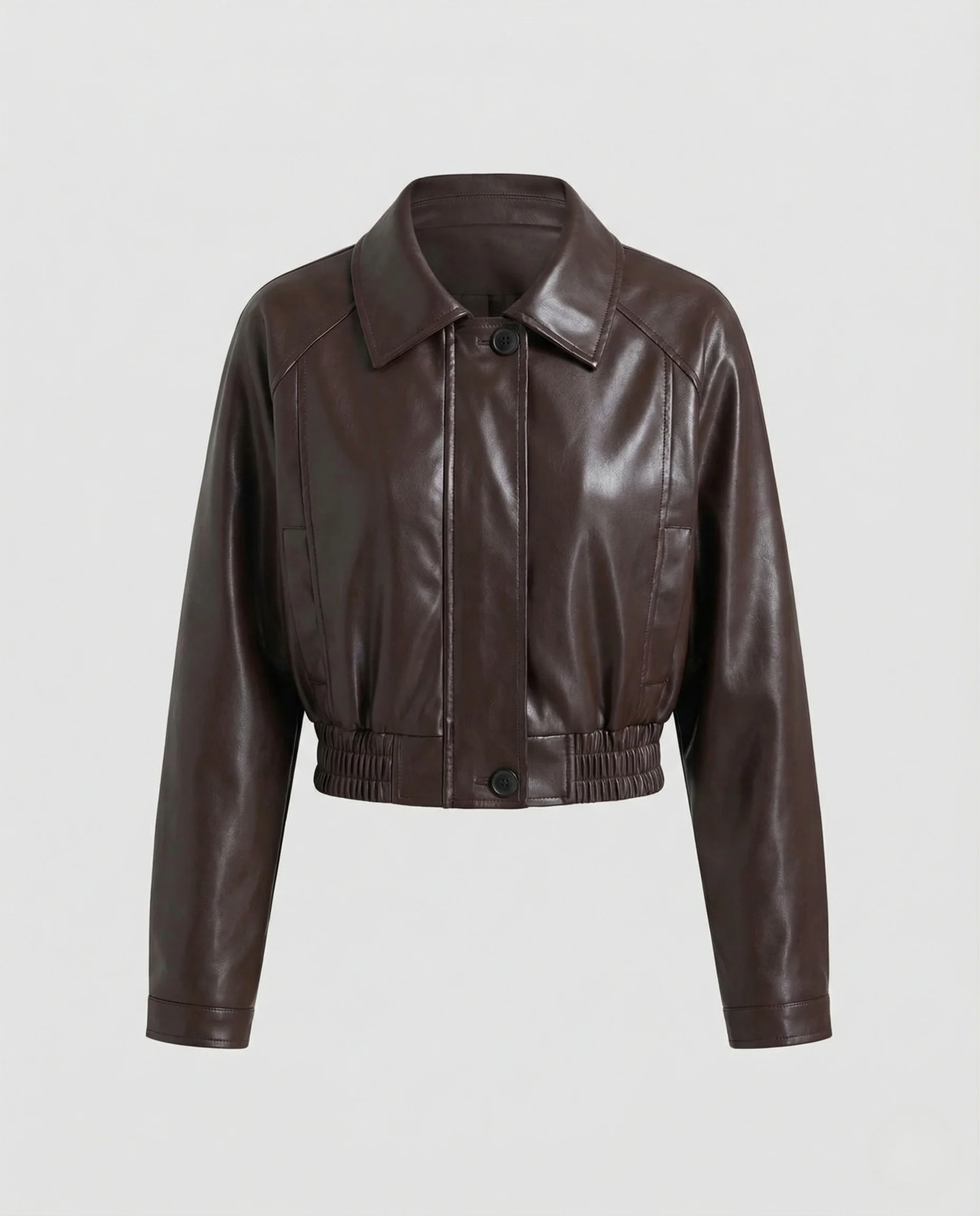 Damen Croppedjacke in Lederoptik - Image 5