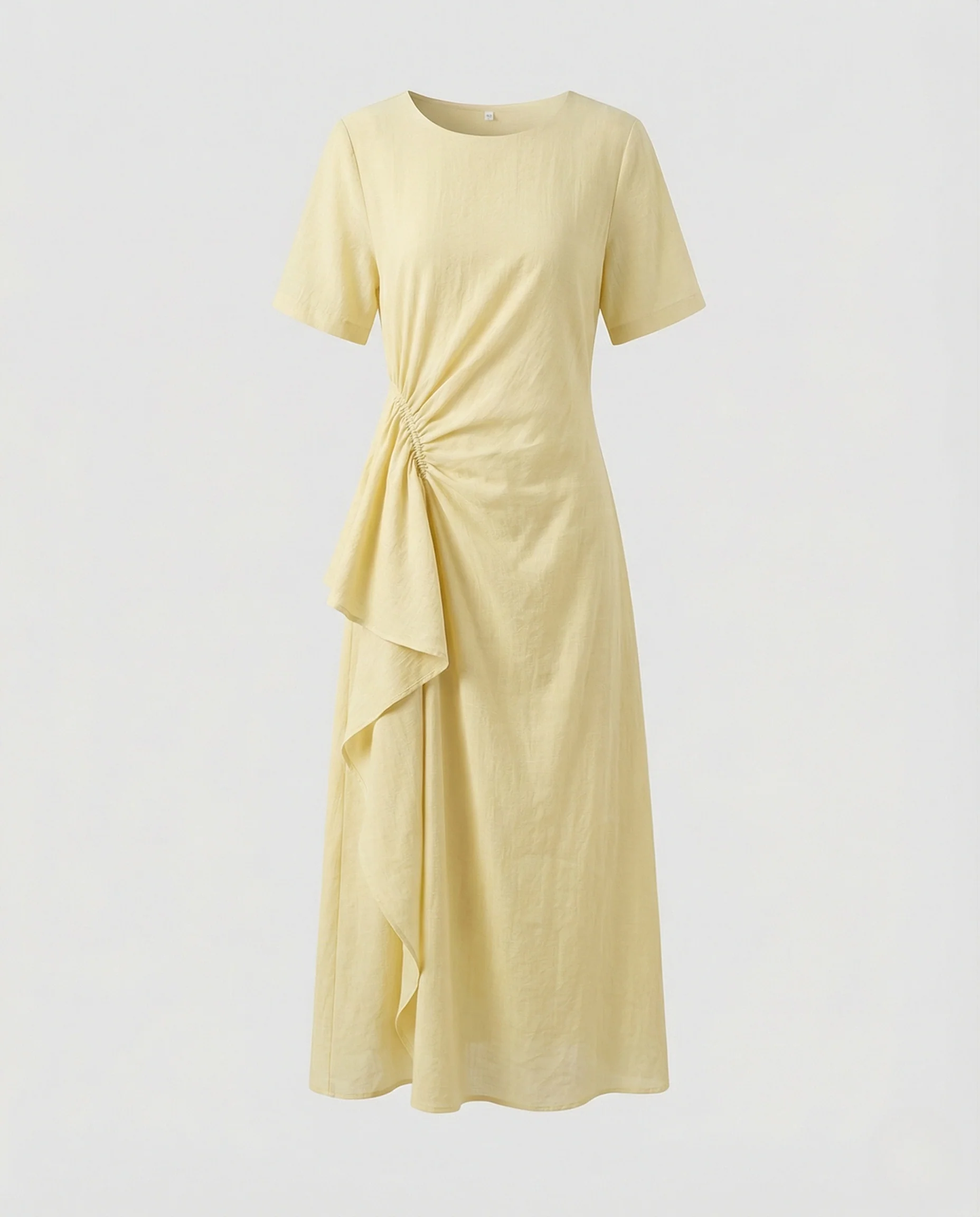 Damen Sommerkleid mit Asymmetrischem Volant - Image 5
