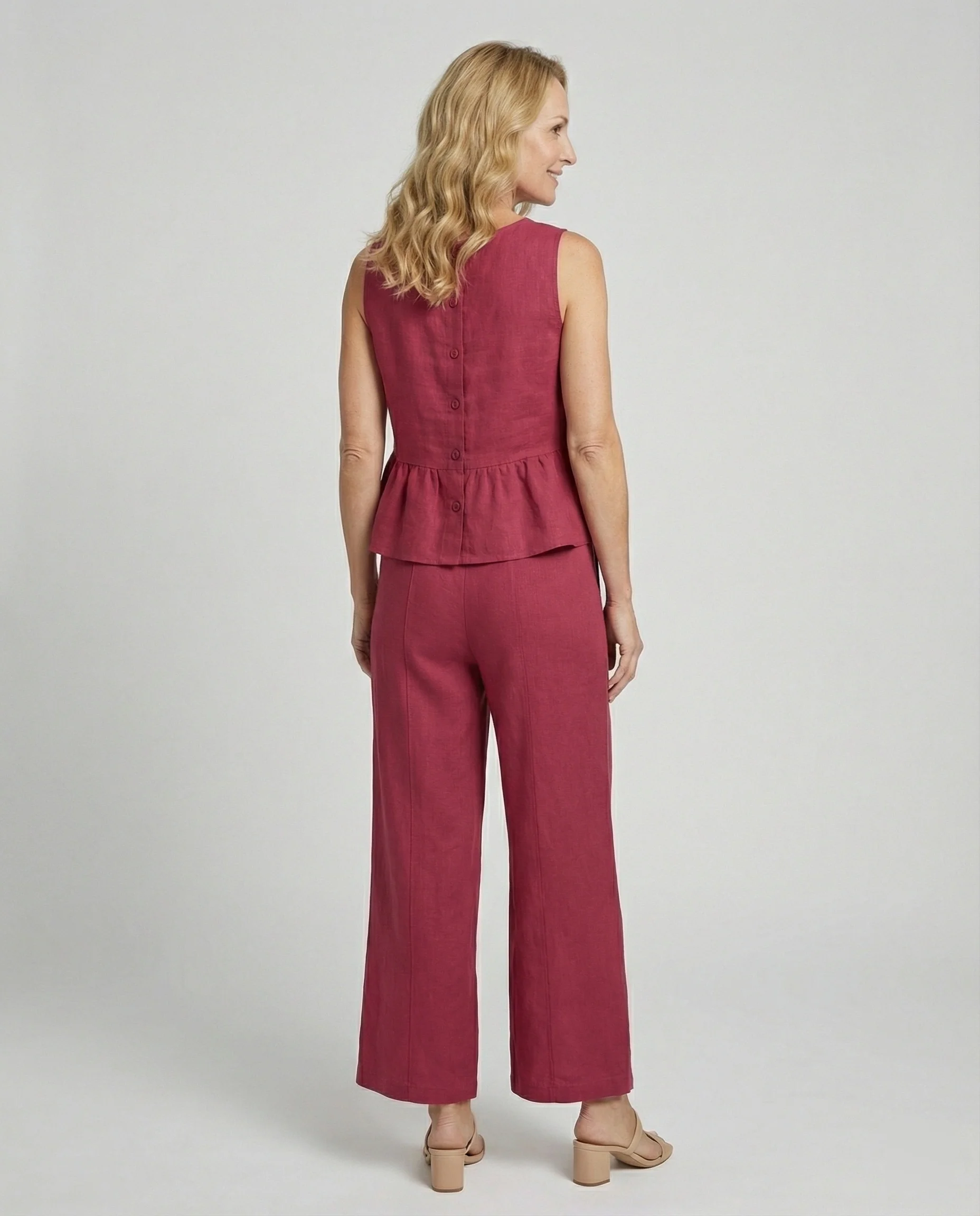 Damen Zweiteiler Set Sommer Palazzohose - Image 2