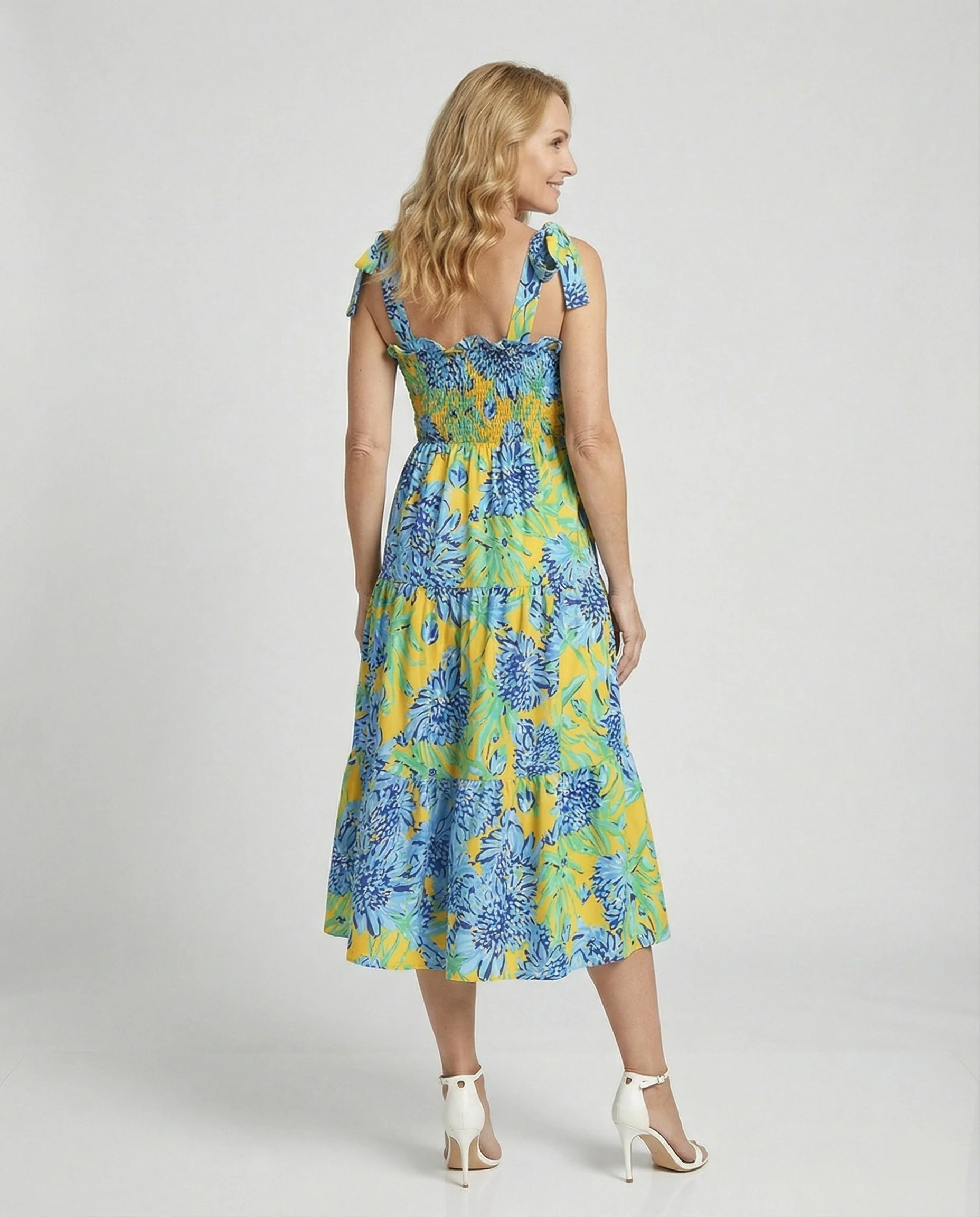 Damen Maxikleid Sommer mit Stufenrock - Image 3
