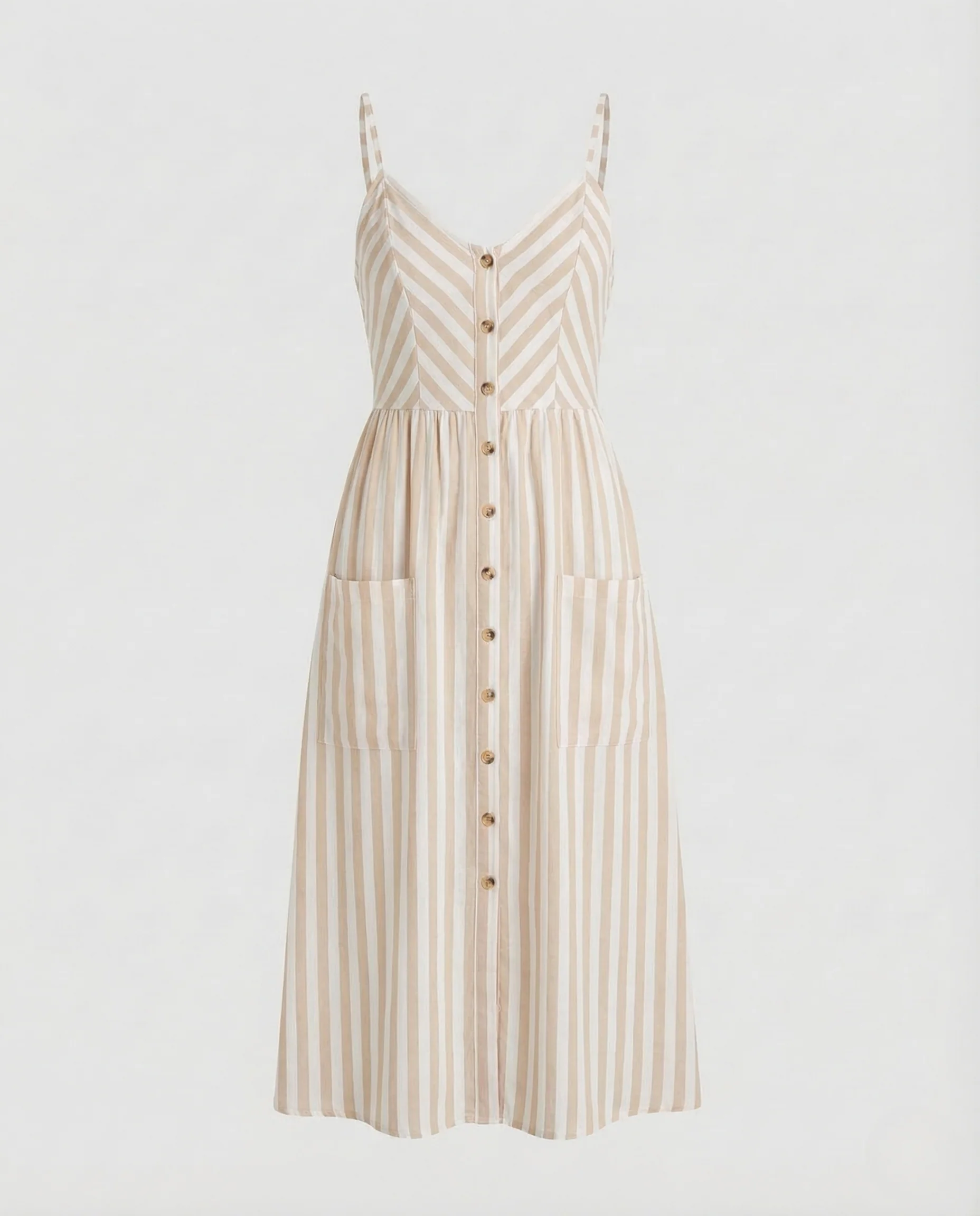 Damen Sommer Midikleid Spaghettiträger - Image 14