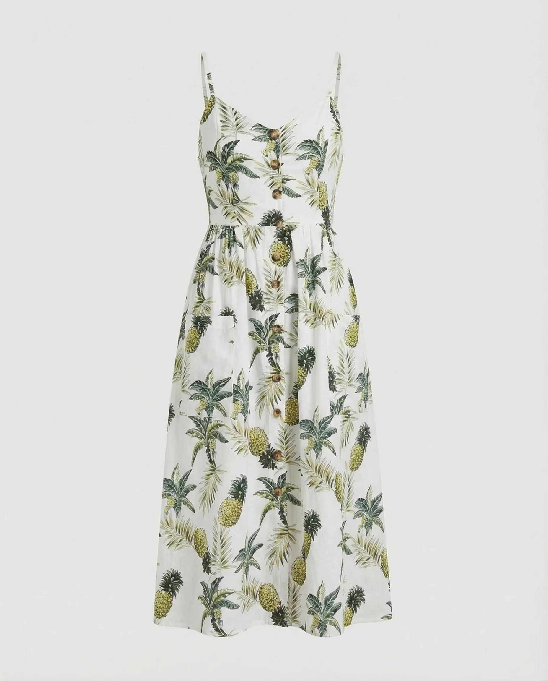 Damen Sommer Midikleid Spaghettiträger - Image 18