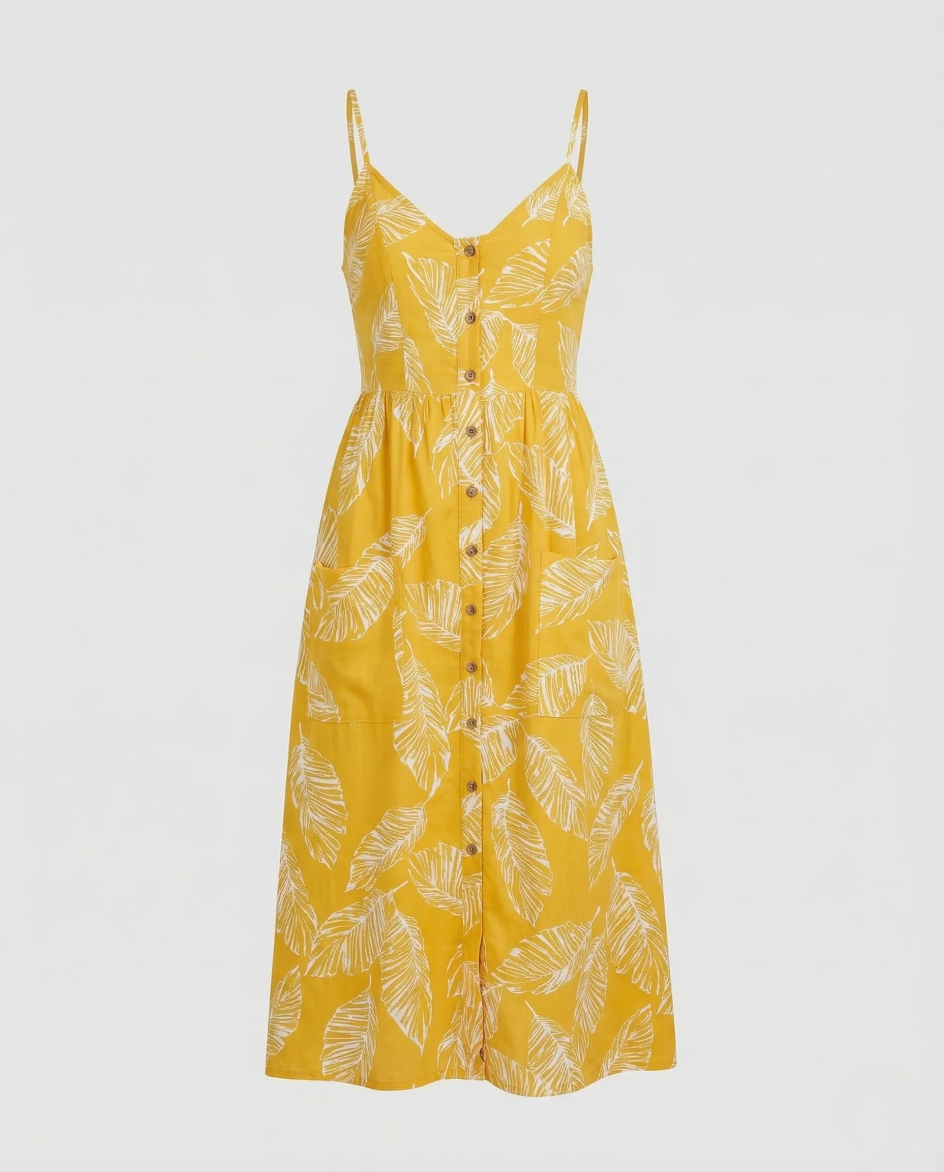 Damen Sommer Midikleid Spaghettiträger - Image 4