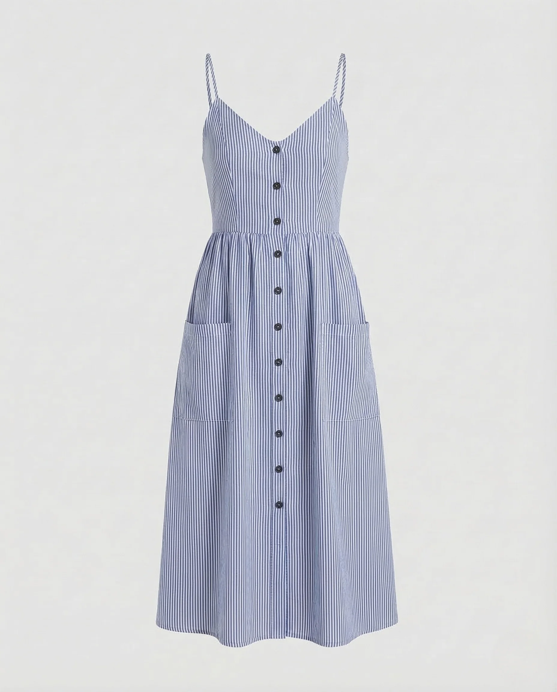 Damen Sommer Midikleid Spaghettiträger - Image 6