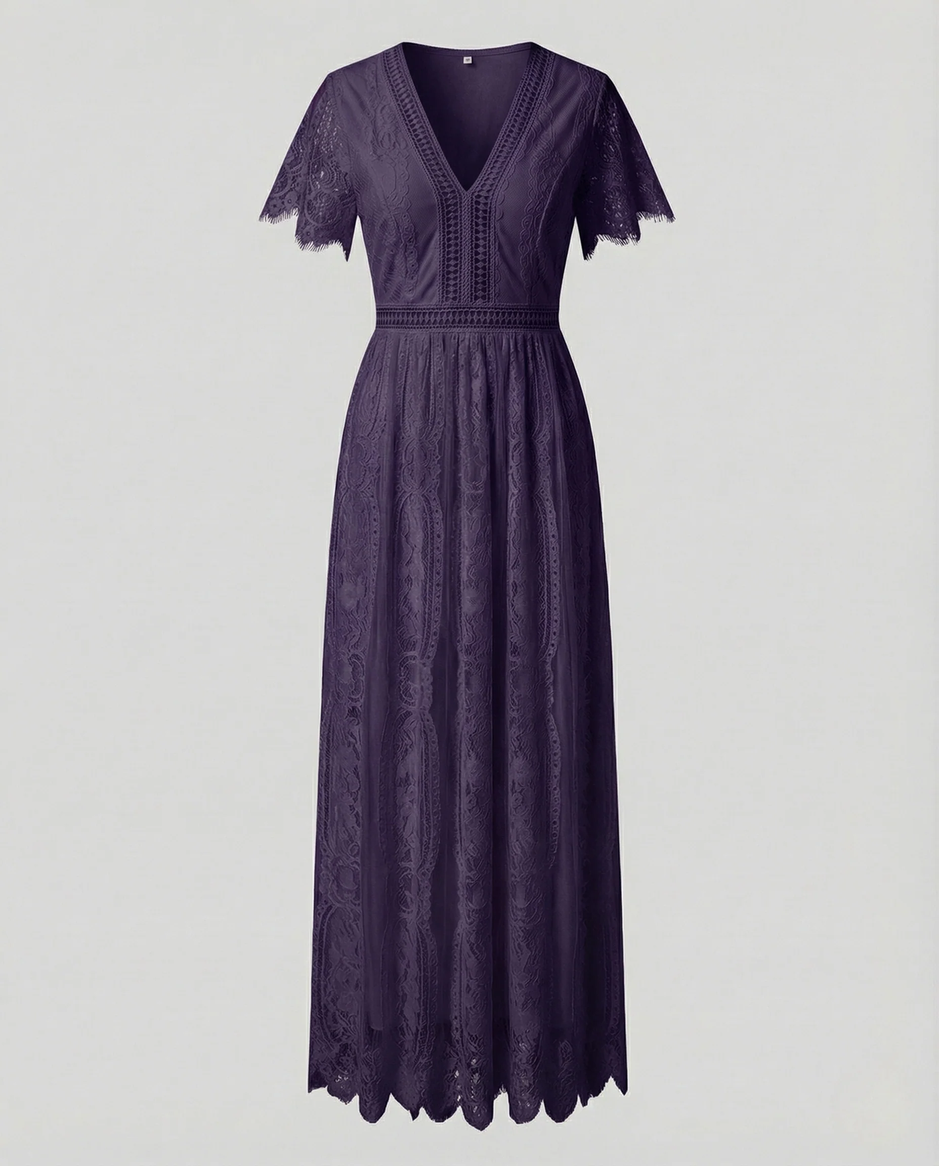 Damen Spitzen Maxikleid Empire - Image 6