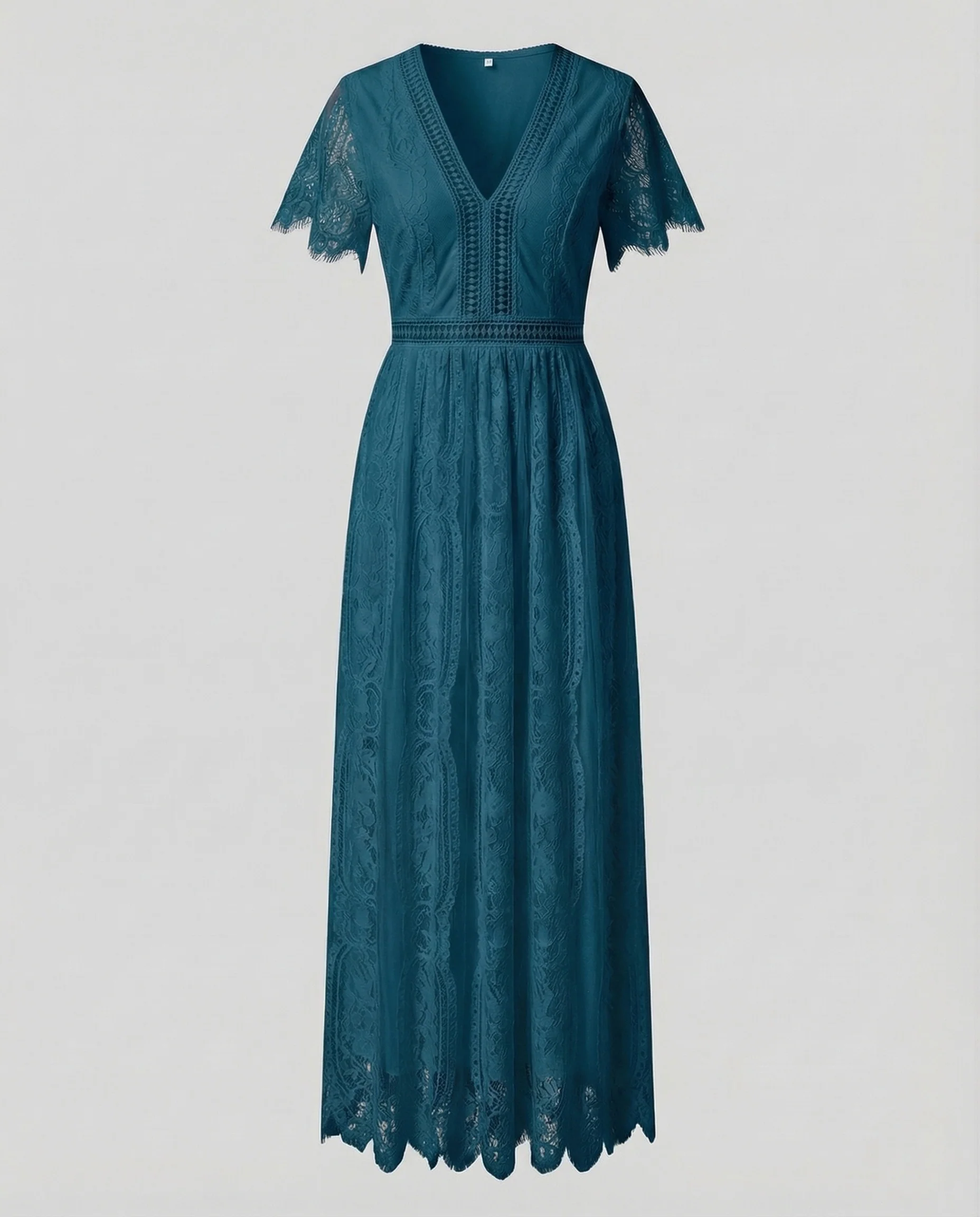 Damen Spitzen Maxikleid Empire - Image 8