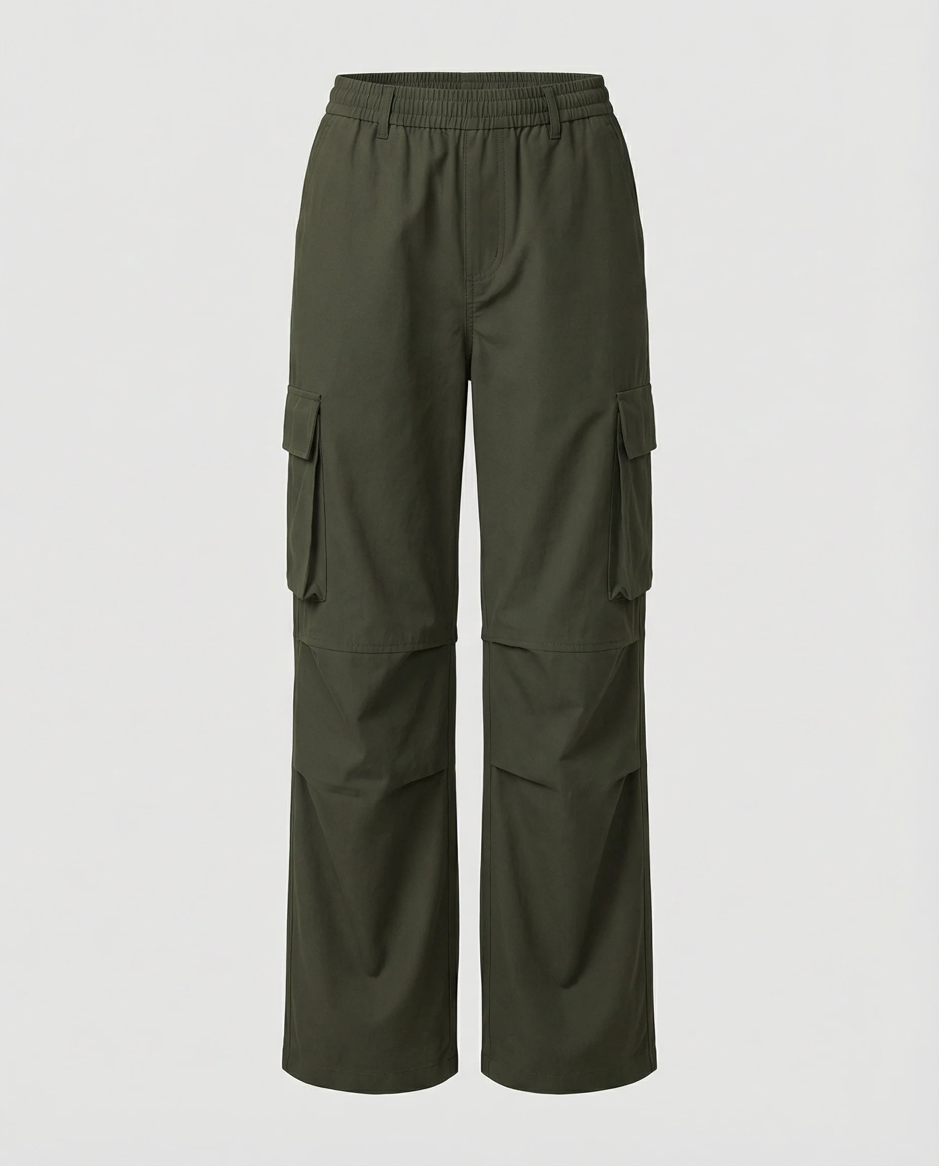 Sportive Oversize-Cargohose mit elastischem Tunnelzugbund, verstellbarem Saum und großen Klappentaschen Heidi-Mode - Image 5