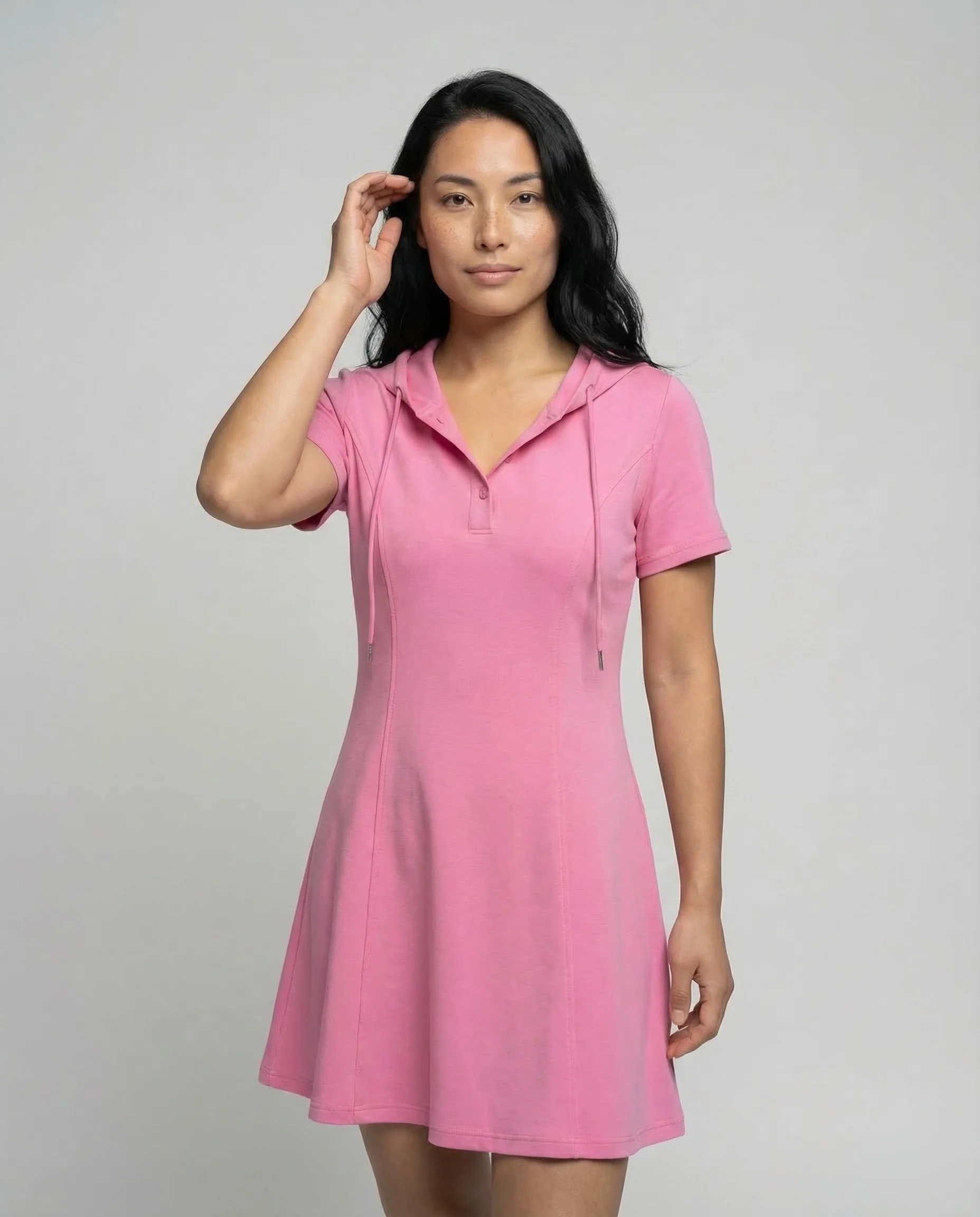 Damen Kapuzen Skaterkleid A Linie - Image 2