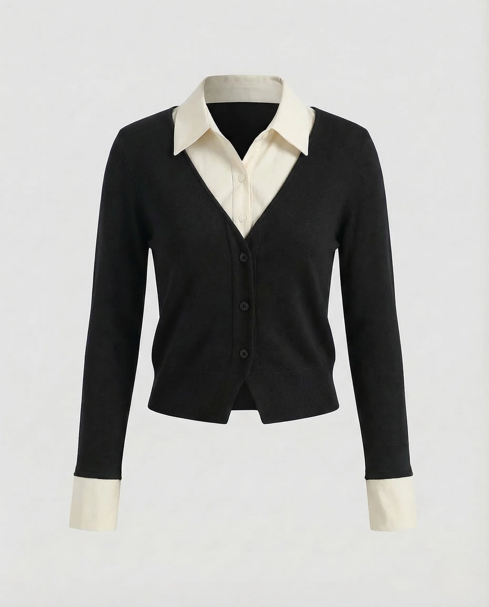 Damen Strickcardigan Hemdkragen - Image 6