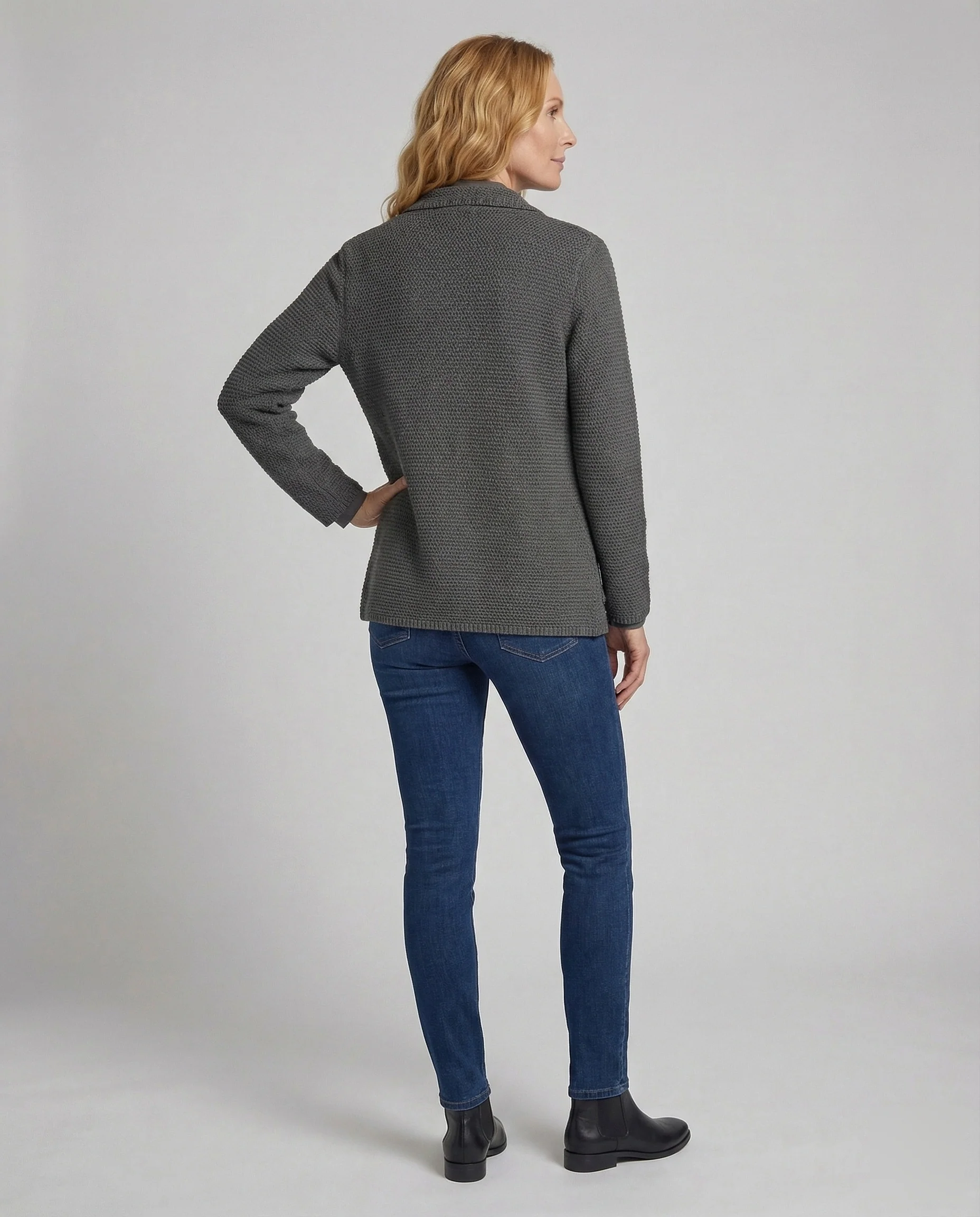 Damen Strickjacke V Ausschnitt - Image 4