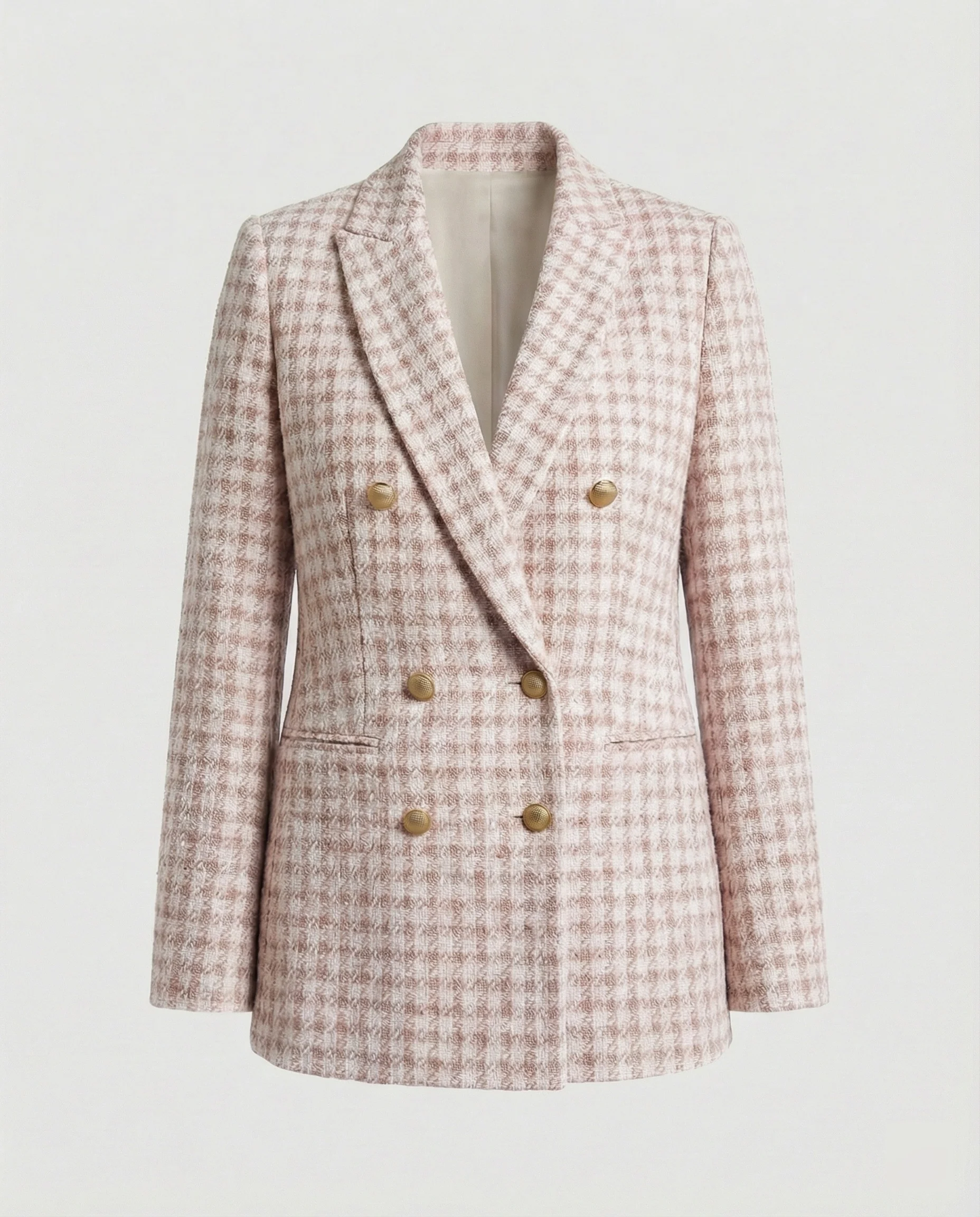 Damen Blazer Tweed Bouclé